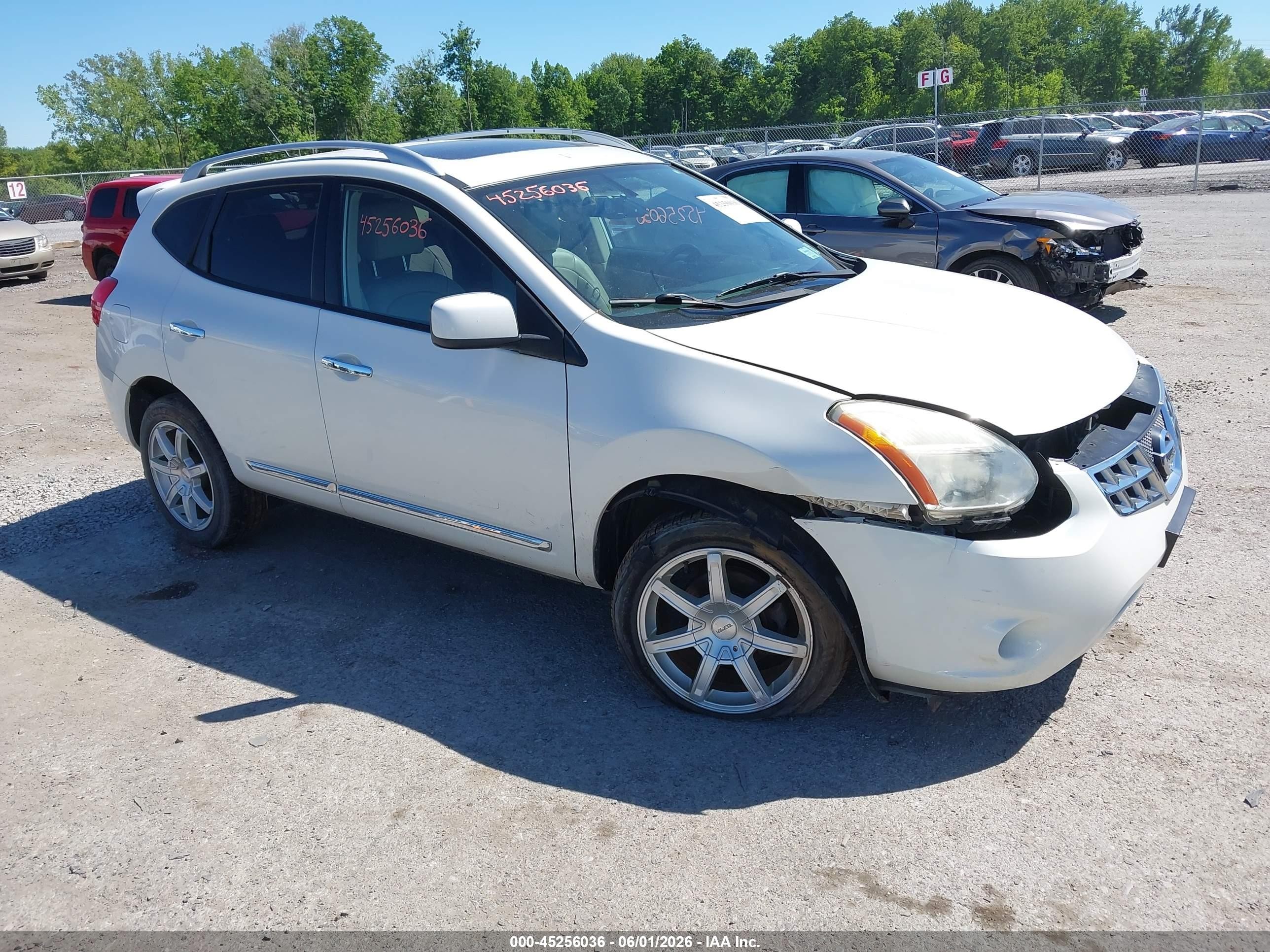 2011 Nissan Rogue Sv White vin: JN8AS5MV8BW305347