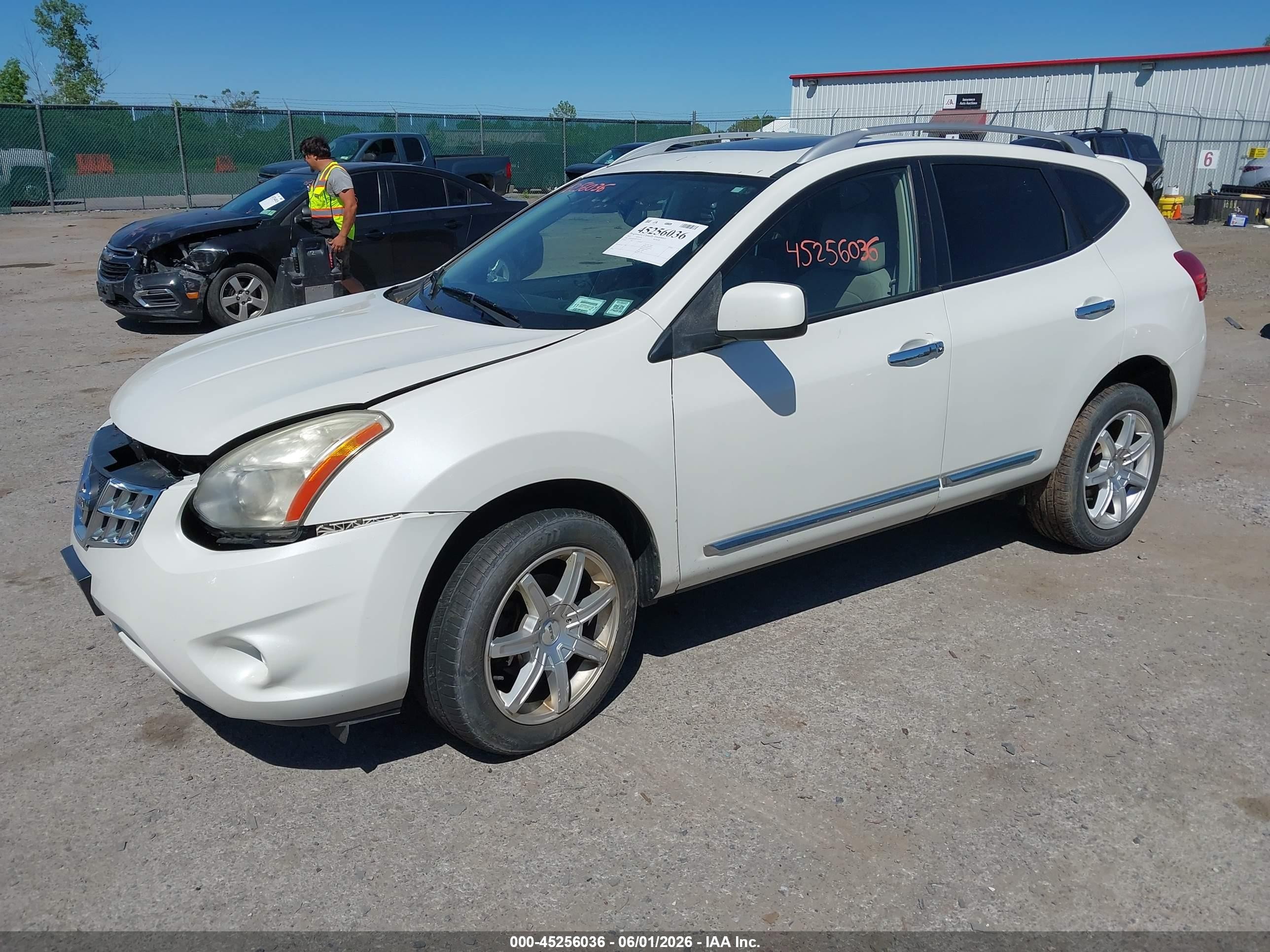 2011 Nissan Rogue Sv White vin: JN8AS5MV8BW305347