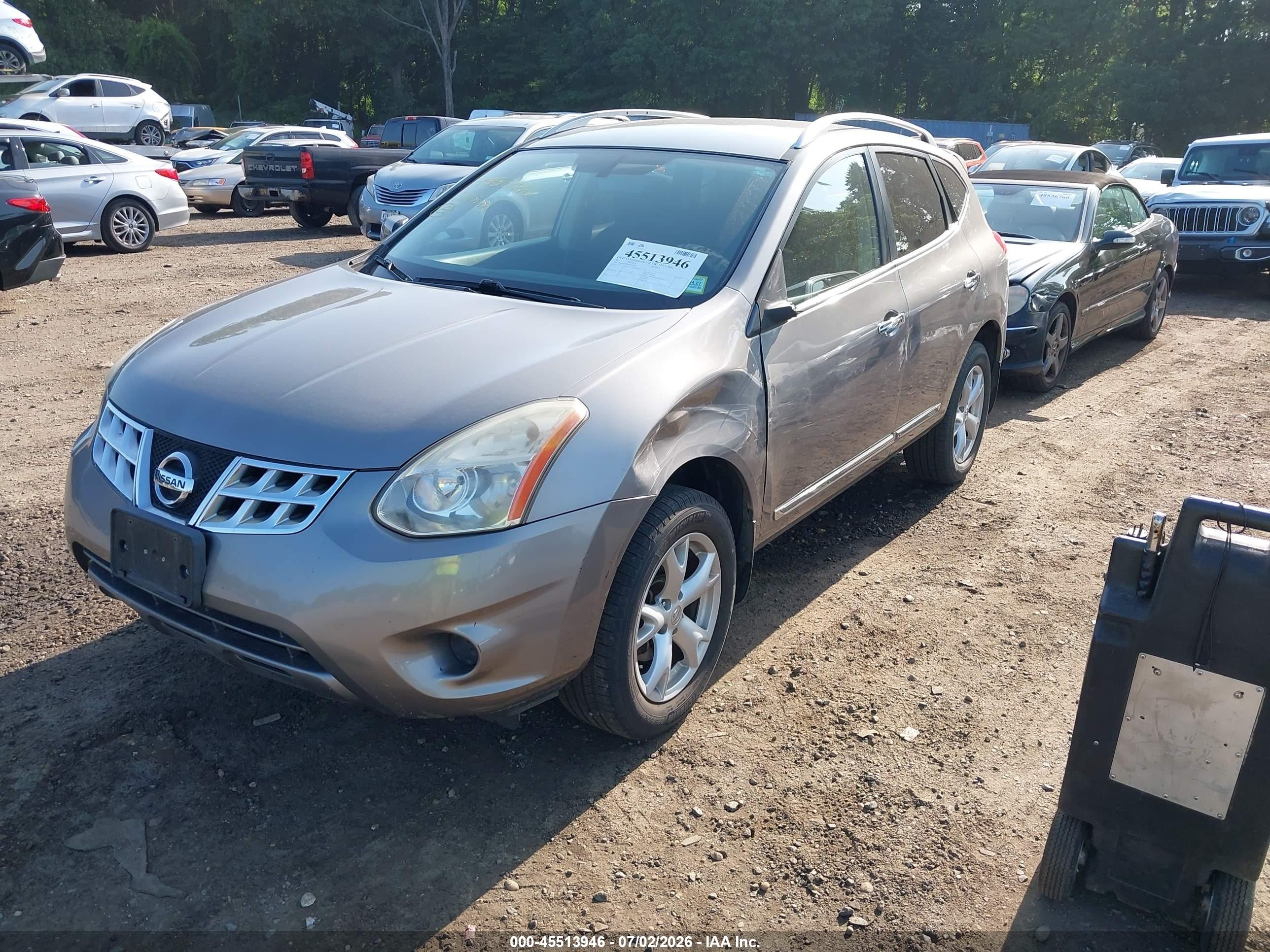 2011 Nissan Rogue Sv Gray vin: JN8AS5MV8BW672670