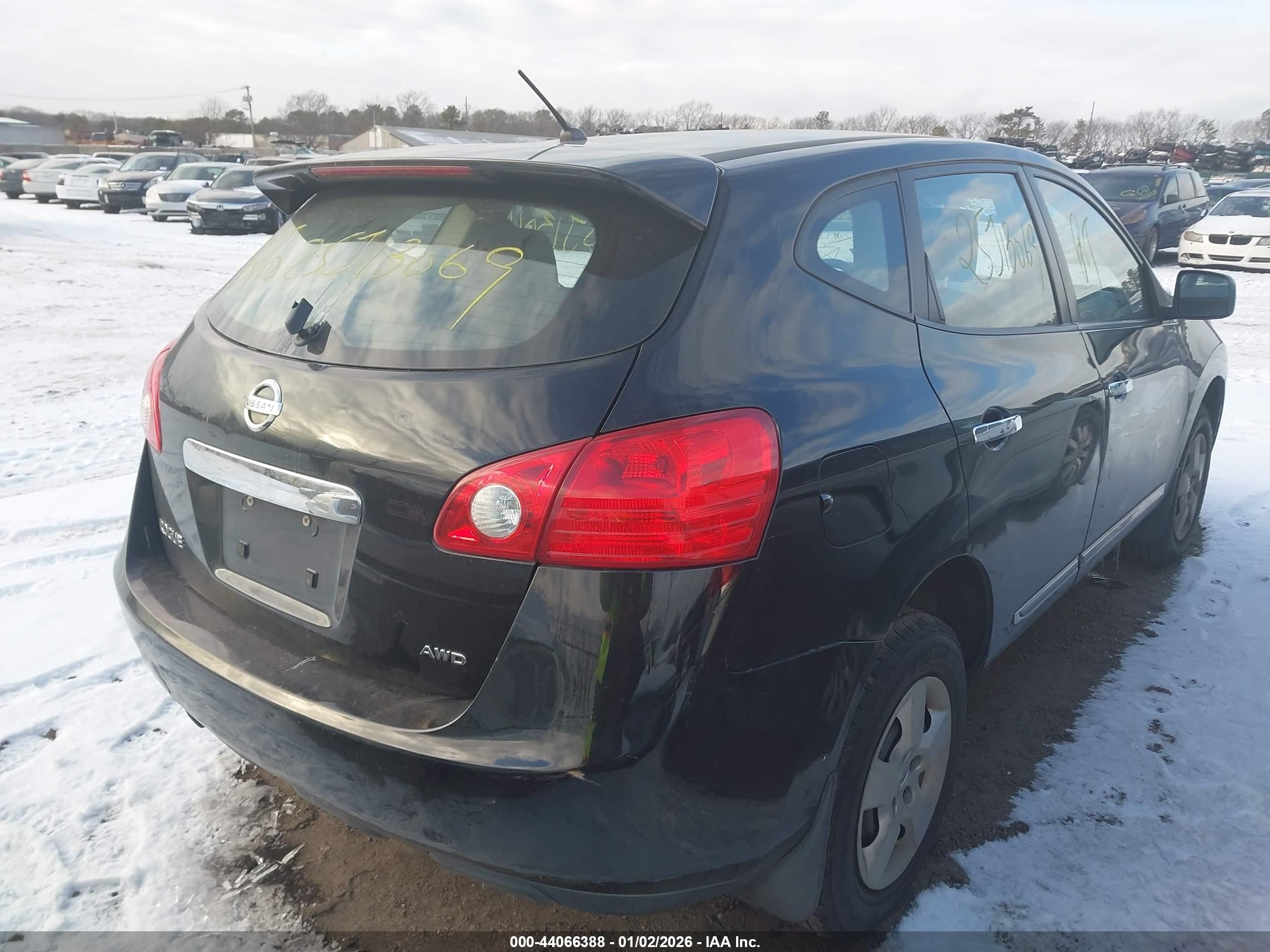 2011 Nissan Rogue S Black vin: JN8AS5MV8BW672958