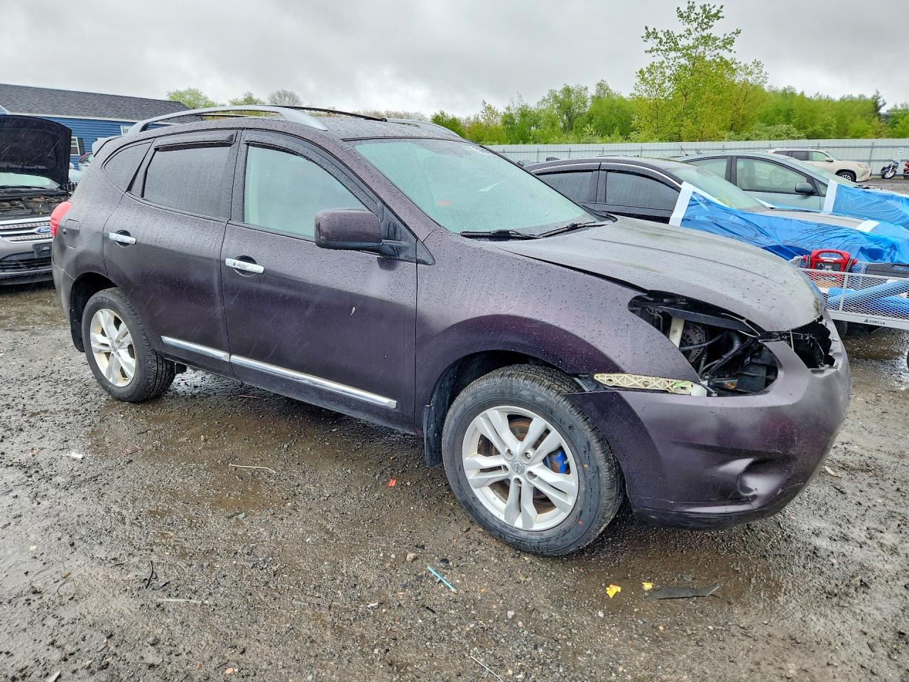 2012 Nissan Rogue S Purple vin: JN8AS5MV8CW358079