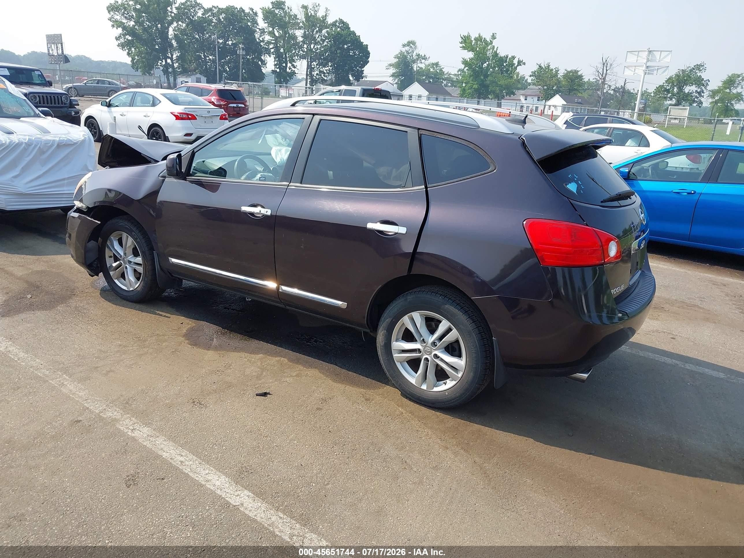 2012 Nissan Rogue Sv Purple vin: JN8AS5MV8CW364948
