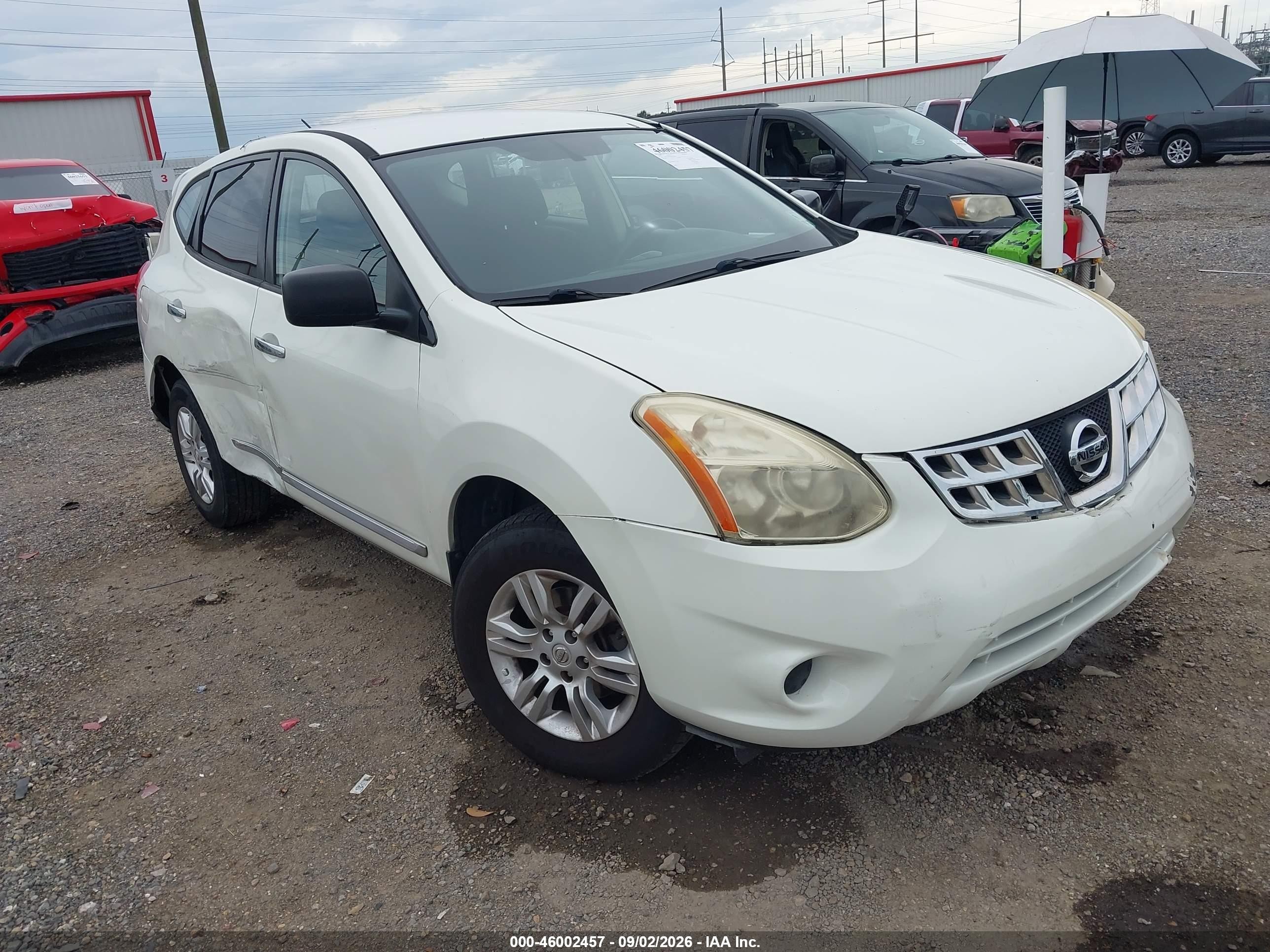 2012 Nissan Rogue S White vin: JN8AS5MV8CW372208