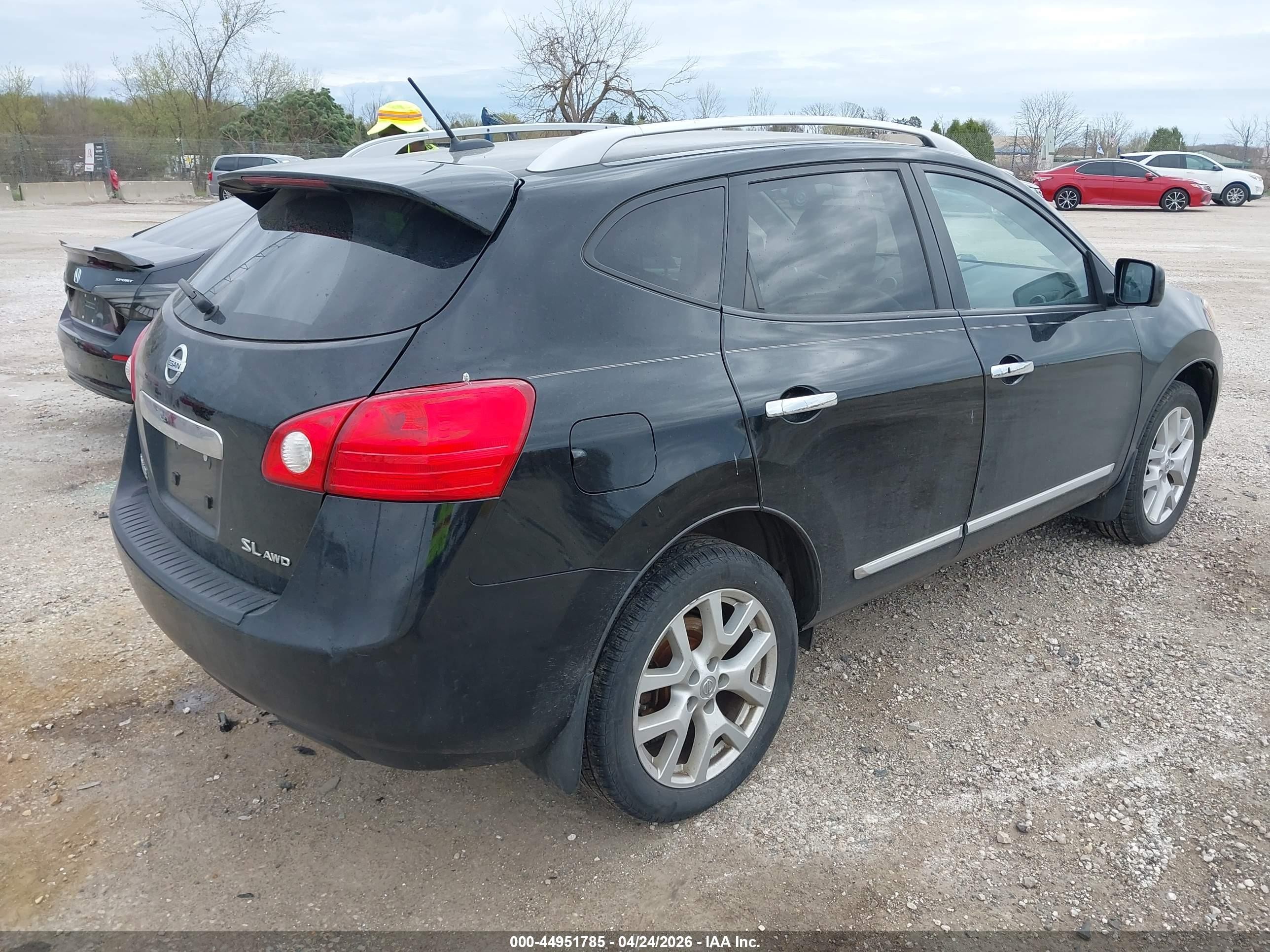 2012 Nissan Rogue Sv W/sl Pkg Black vin: JN8AS5MV8CW375433