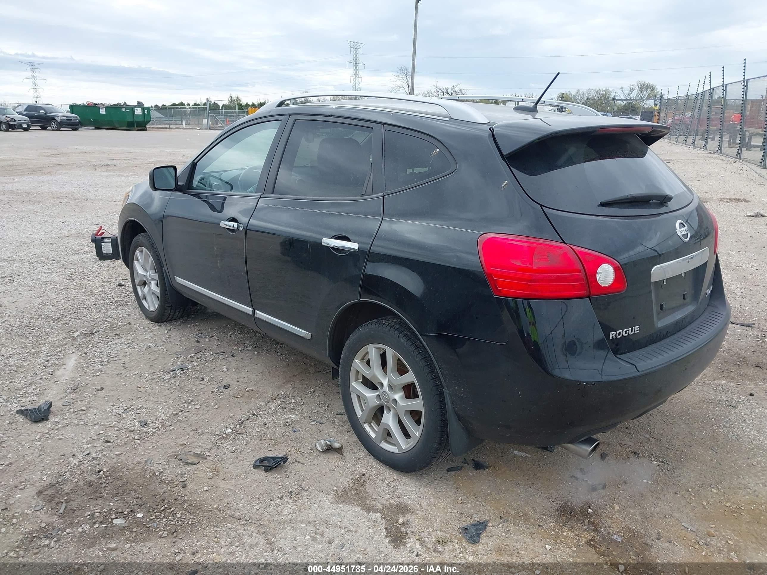 2012 Nissan Rogue Sv W/sl Pkg Black vin: JN8AS5MV8CW375433