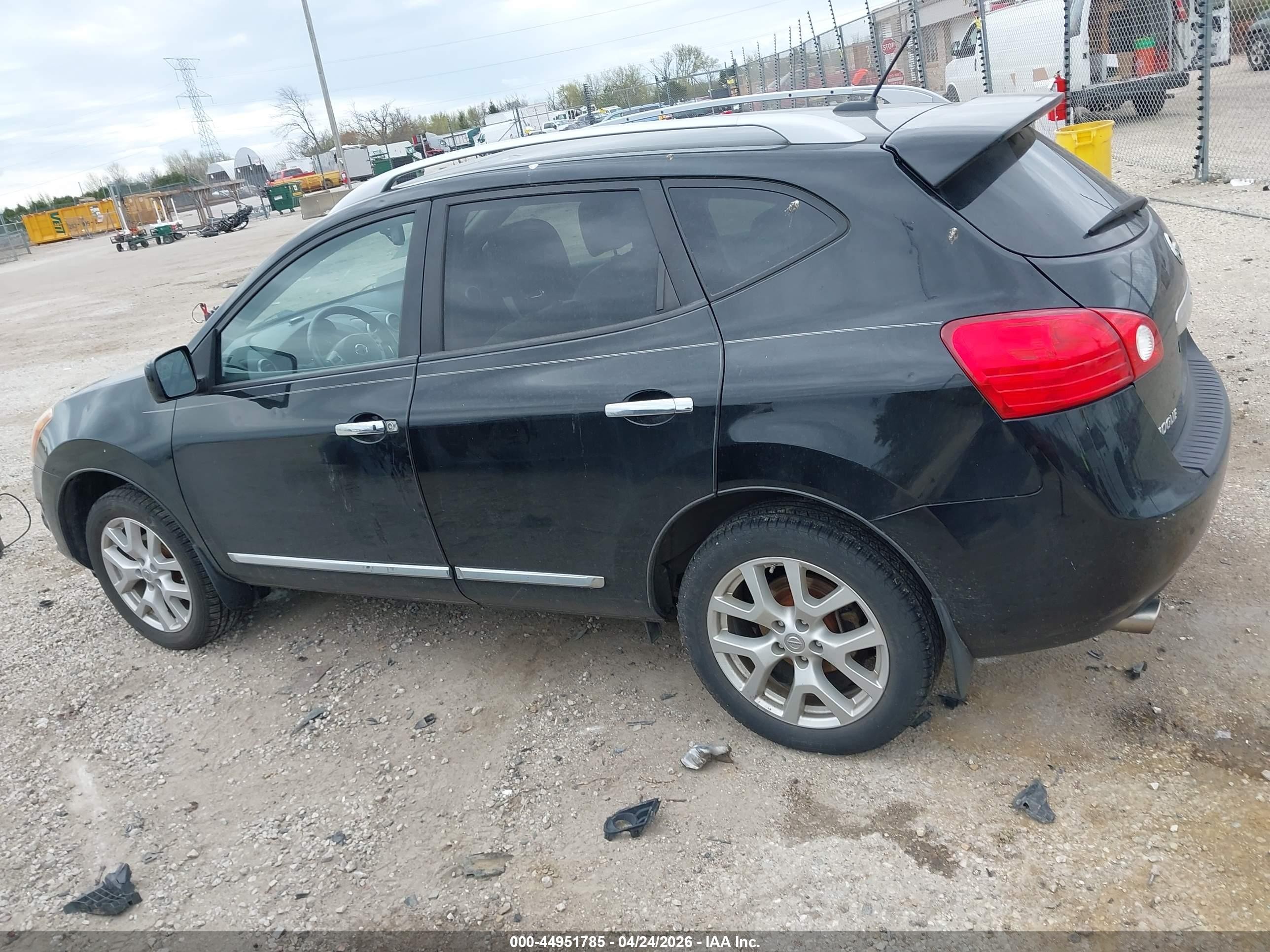 2012 Nissan Rogue Sv W/sl Pkg Black vin: JN8AS5MV8CW375433