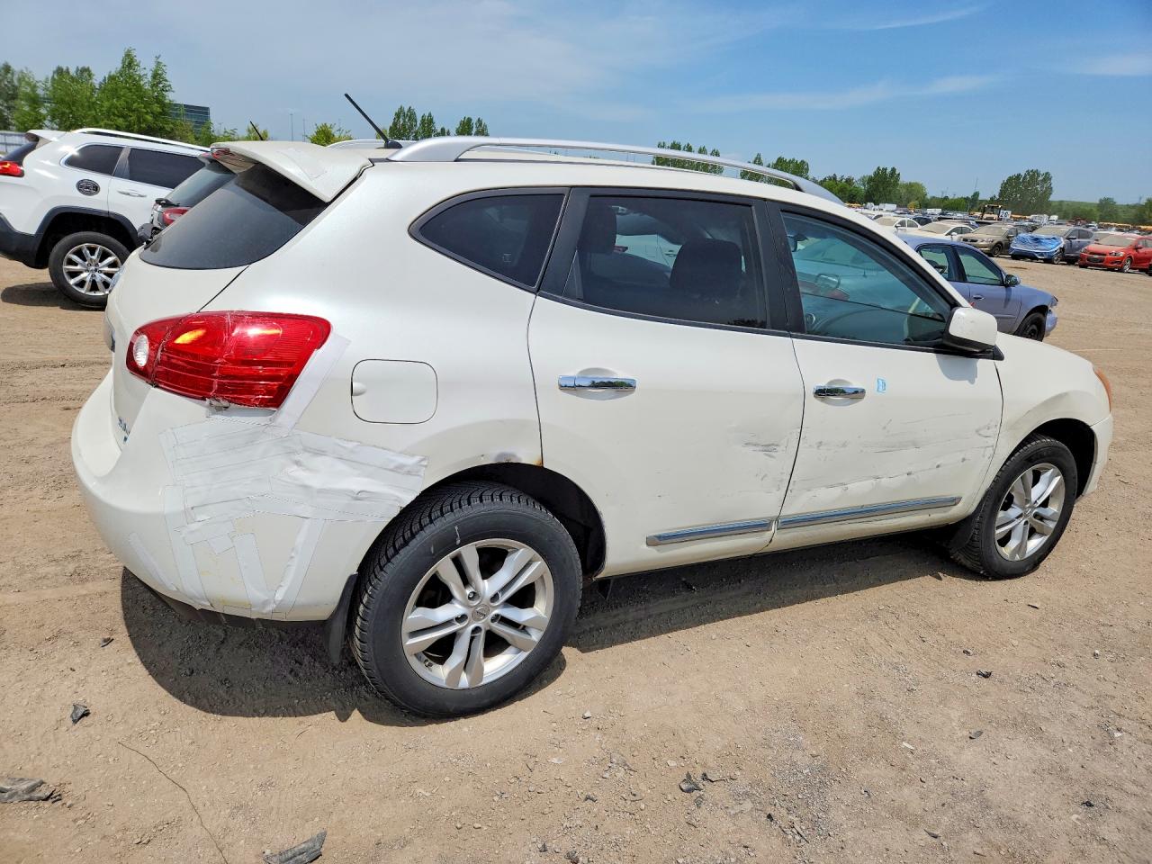 2012 Nissan Rogue S White vin: JN8AS5MV8CW379112