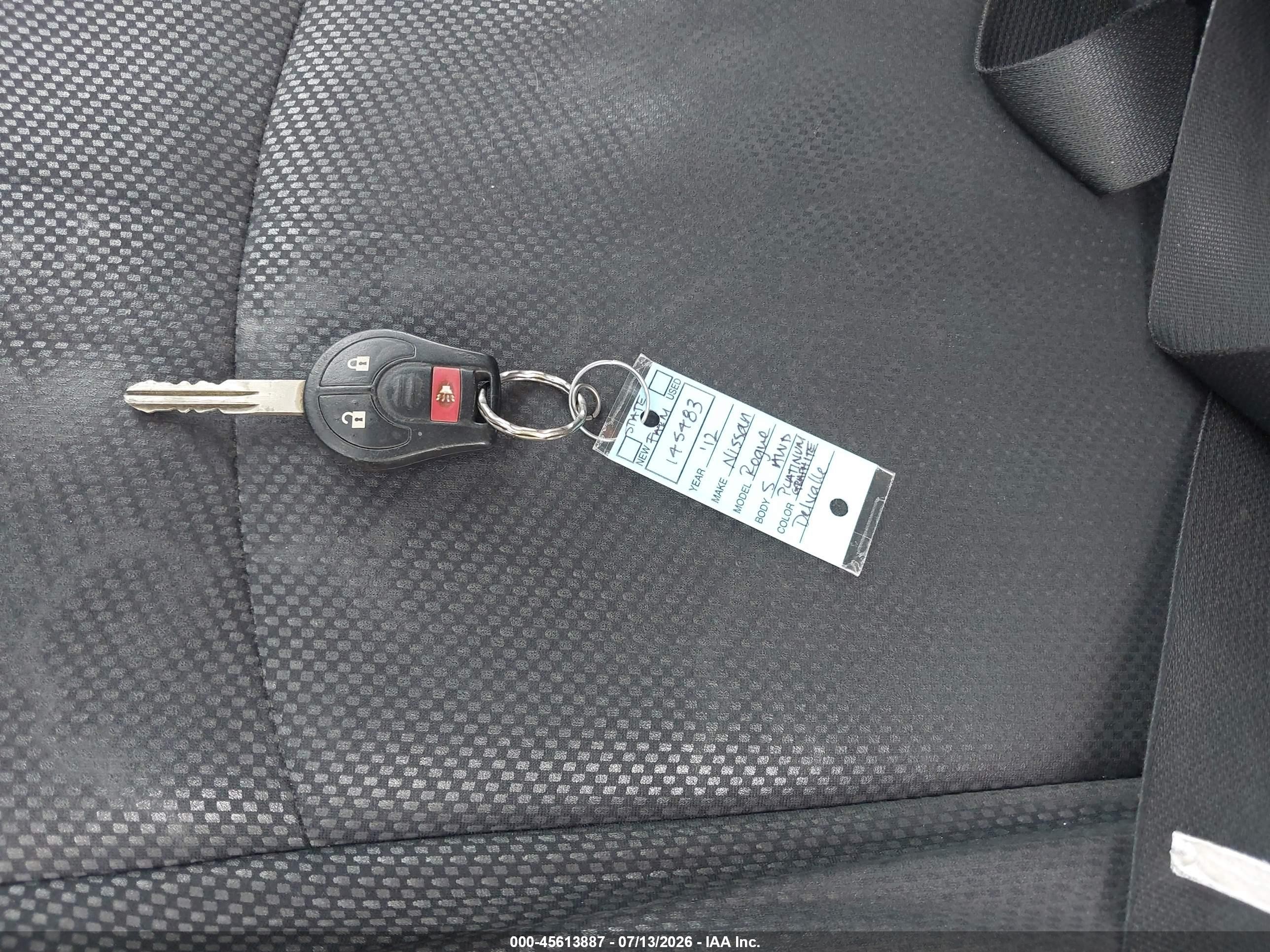 2012 Nissan Rogue S Gray vin: JN8AS5MV8CW380213