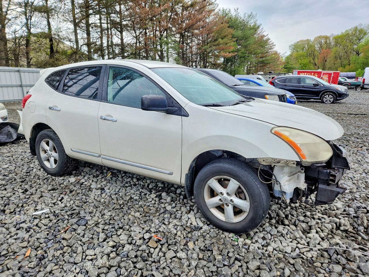 2012 Nissan Rogue S White vin: JN8AS5MV8CW391700