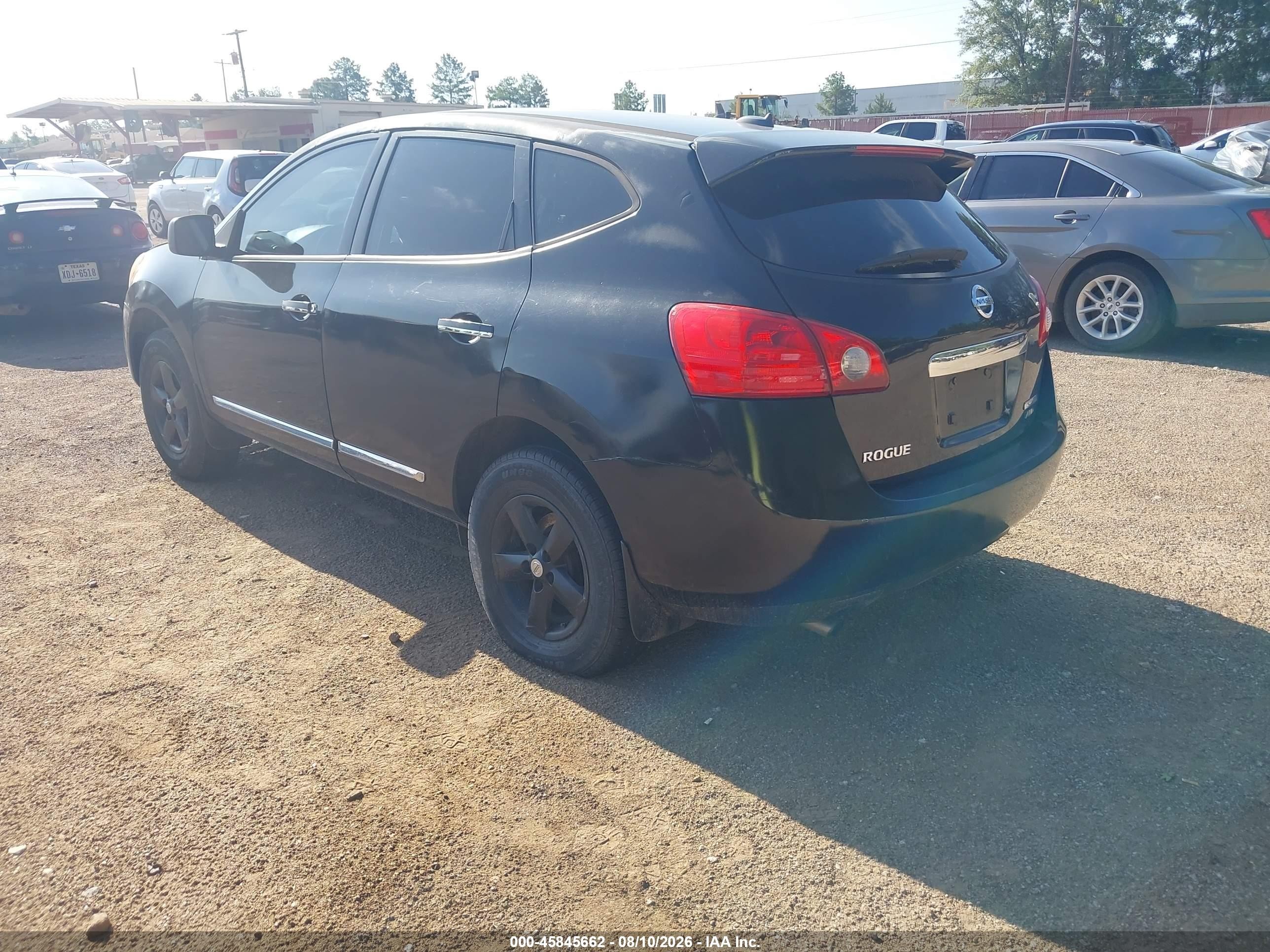 2012 Nissan Rogue S Black vin: JN8AS5MV8CW392815
