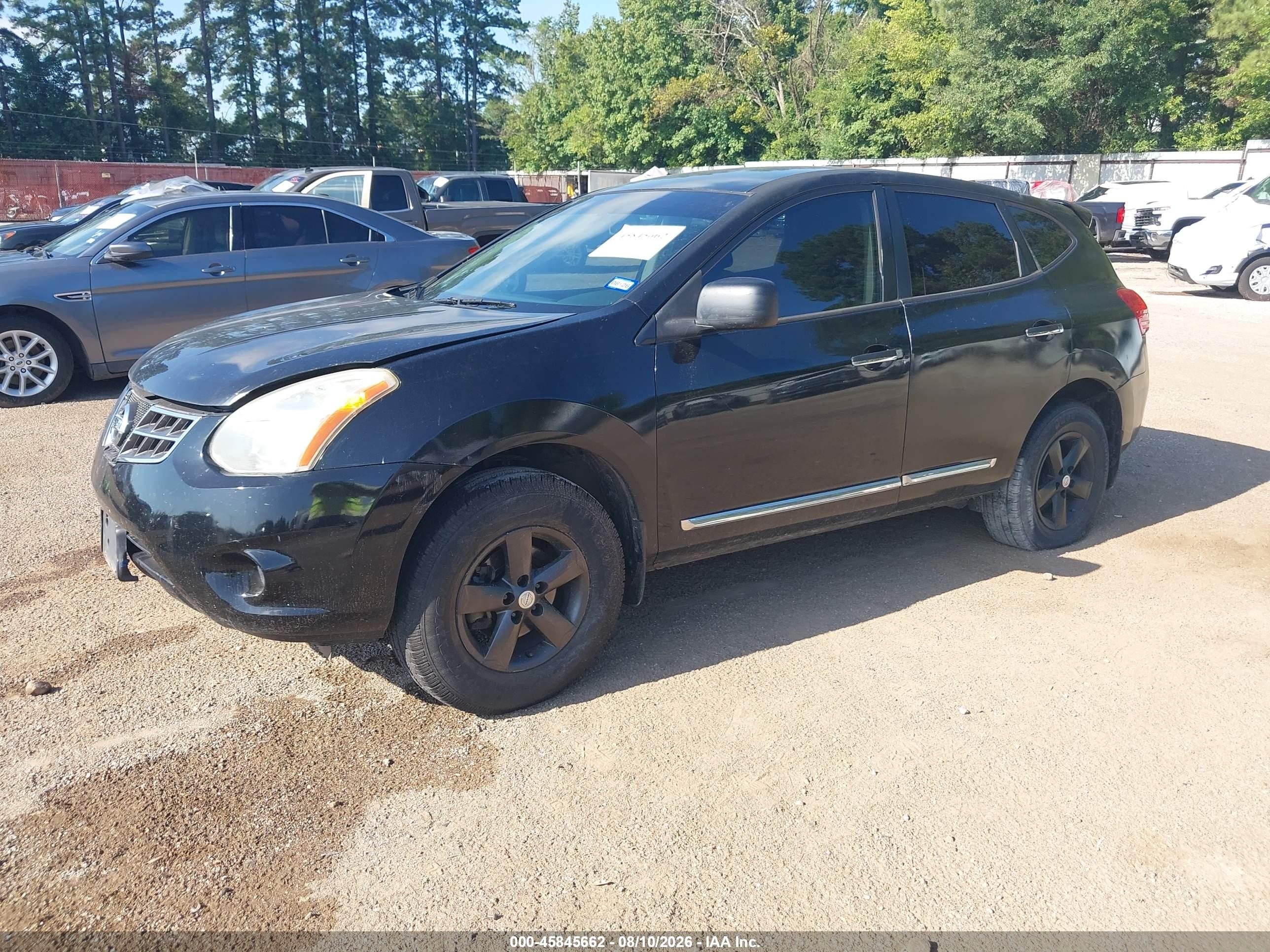 2012 Nissan Rogue S Black vin: JN8AS5MV8CW392815