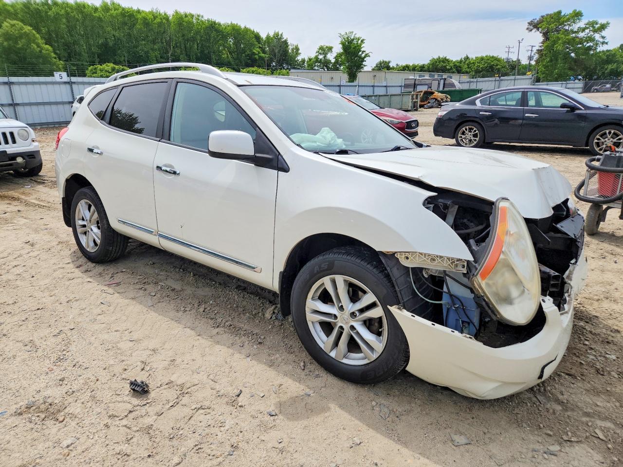 2012 Nissan Rogue S Белый vin: JN8AS5MV8CW396234