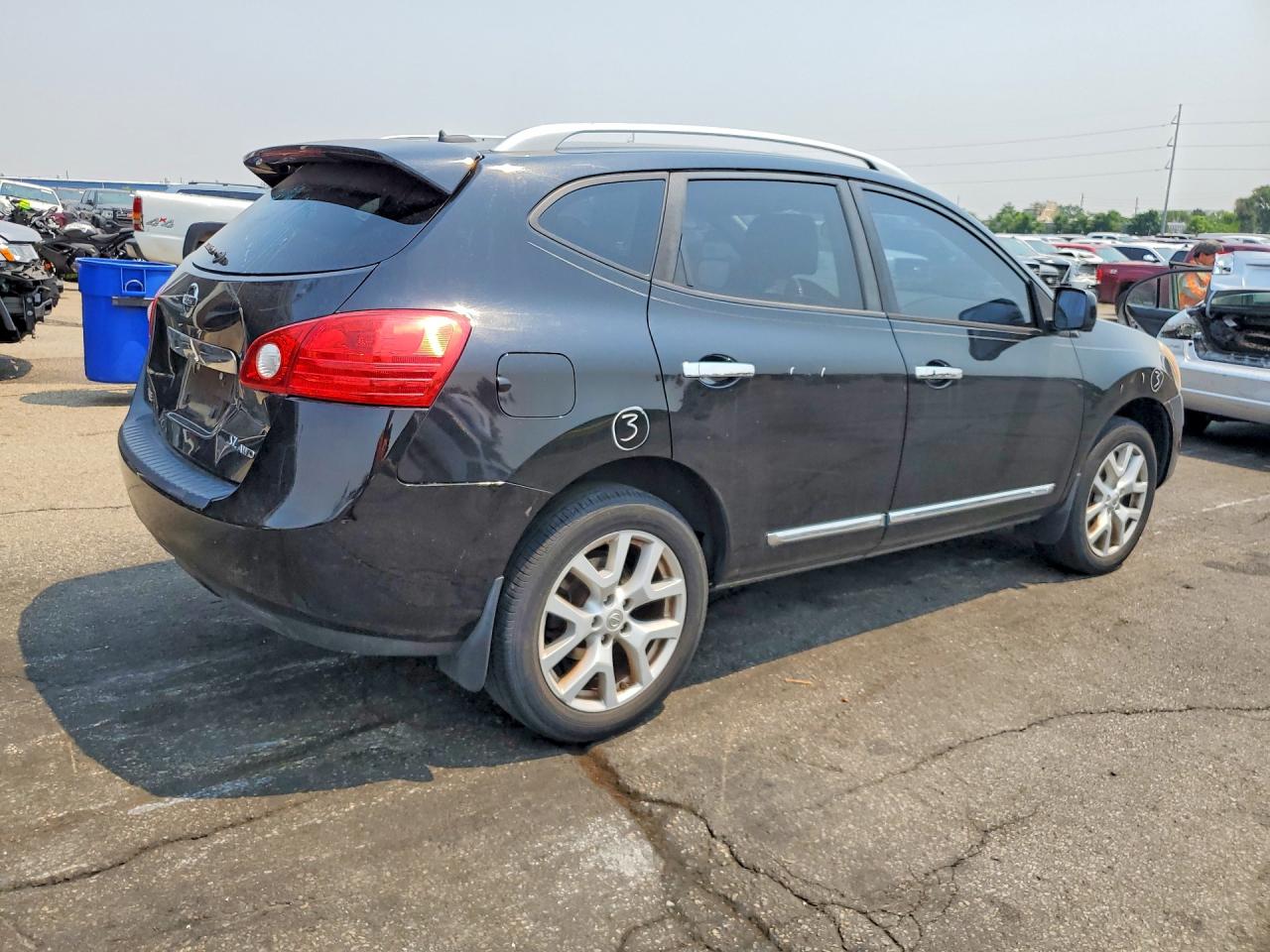 2012 Nissan Rogue S Black vin: JN8AS5MV8CW399554