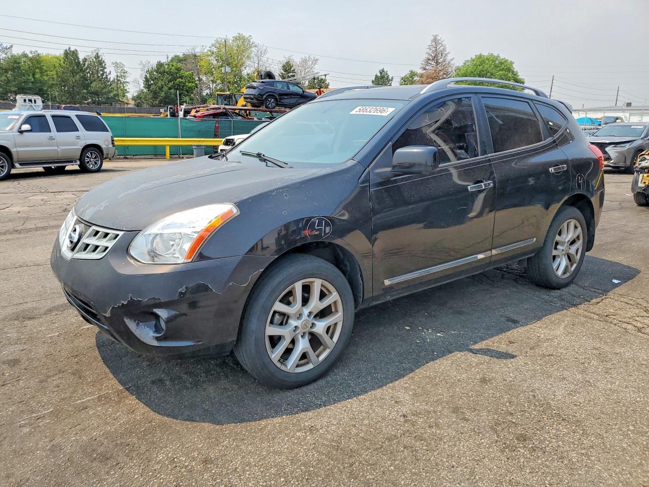 2012 Nissan Rogue S Black vin: JN8AS5MV8CW399554