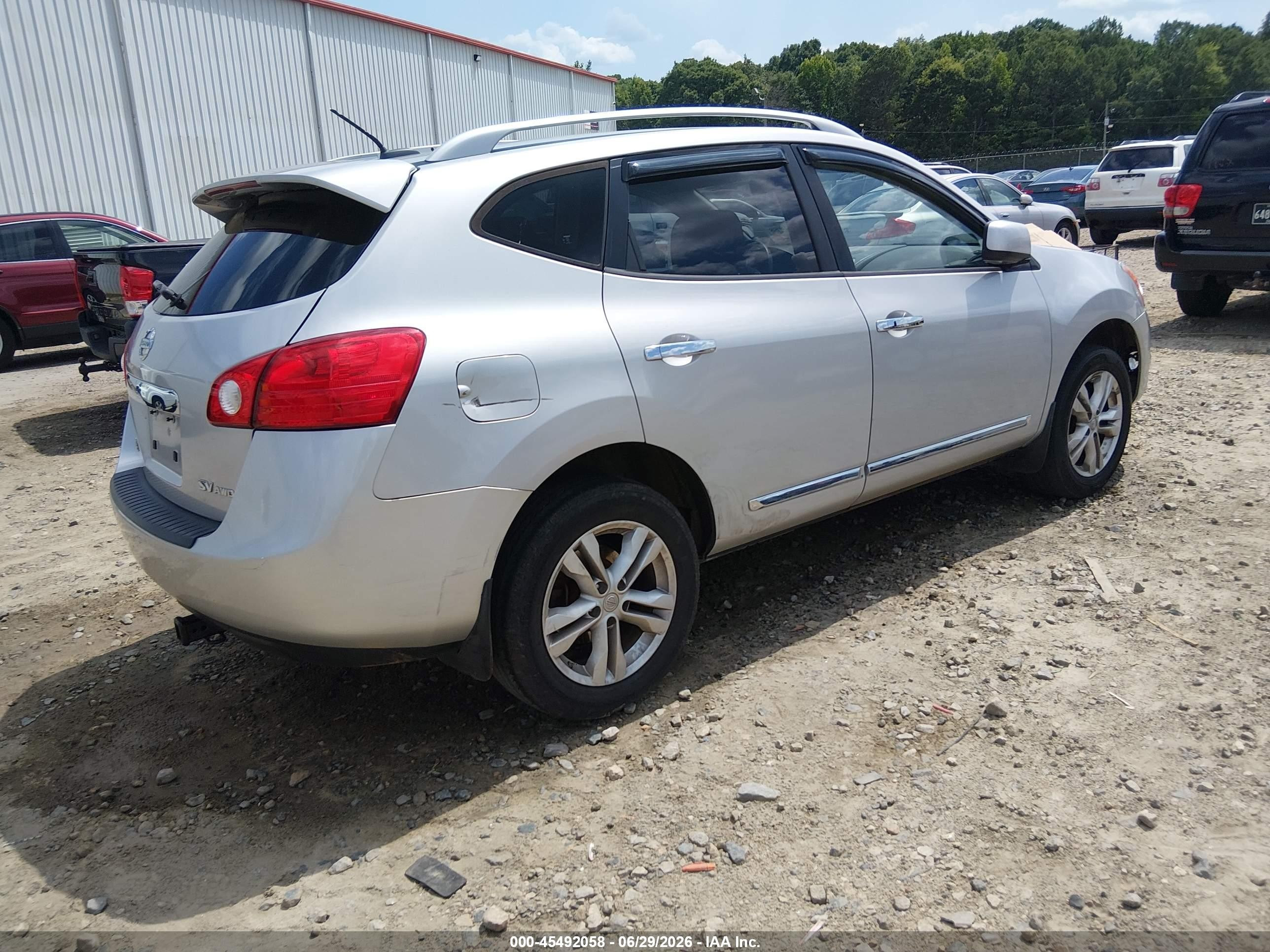 2012 Nissan Rogue Sv Silver vin: JN8AS5MV8CW403912