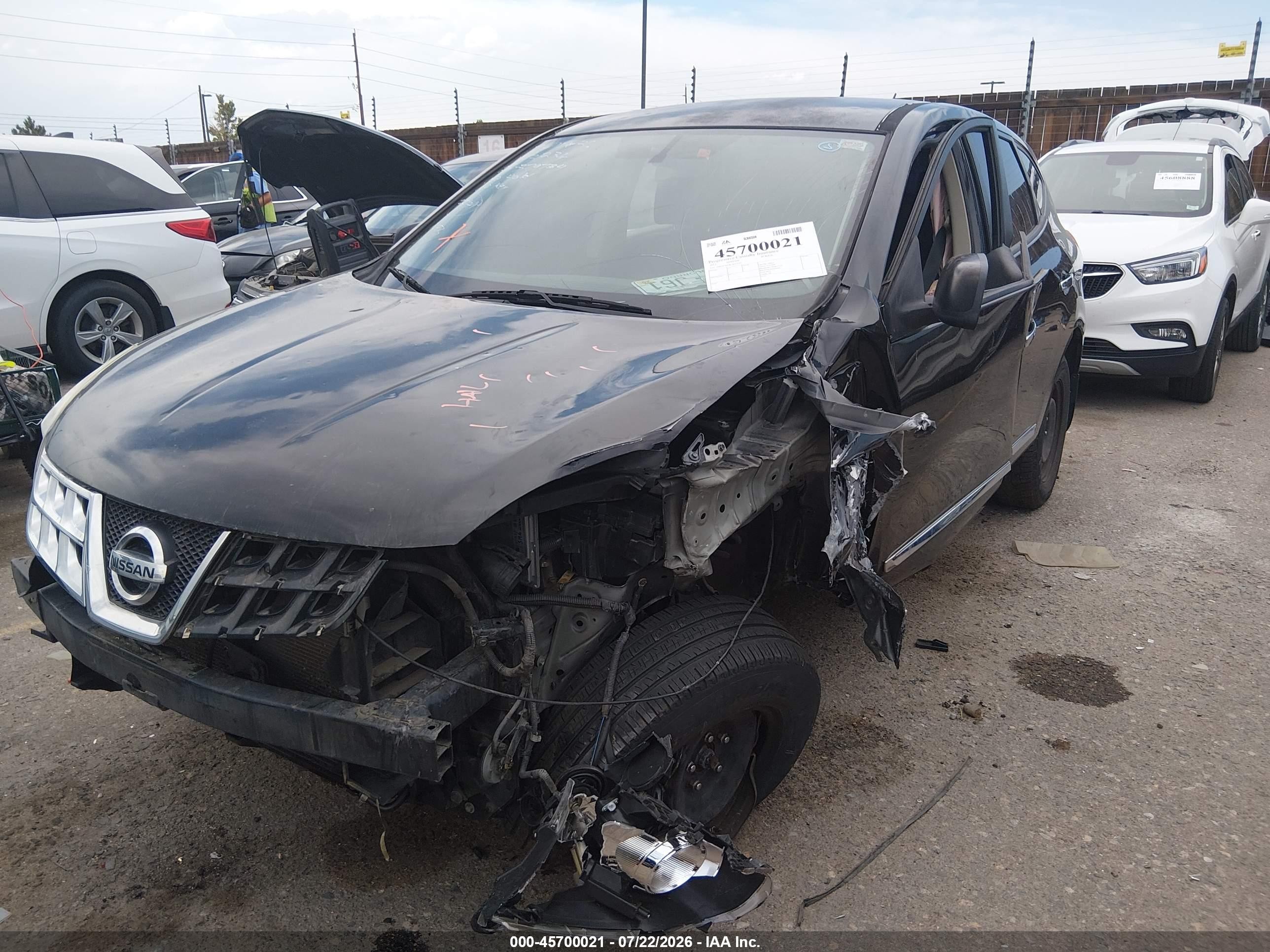 2012 Nissan Rogue S Black vin: JN8AS5MV8CW415347
