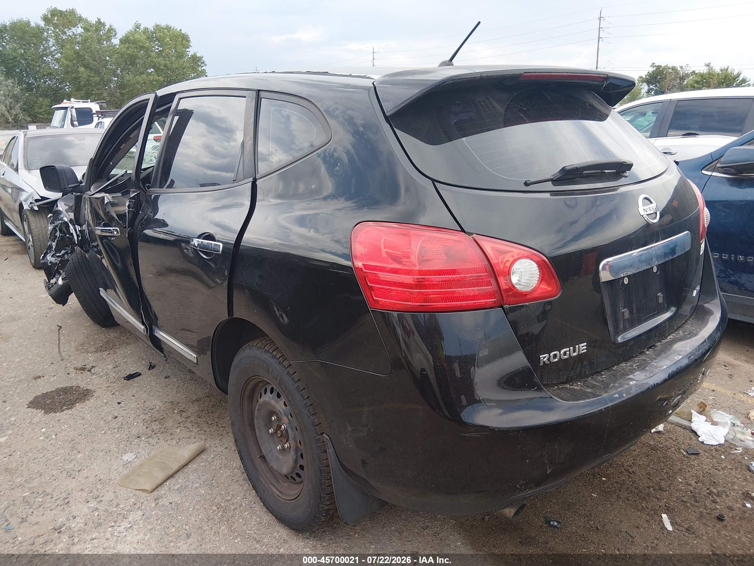 2012 Nissan Rogue S Black vin: JN8AS5MV8CW415347