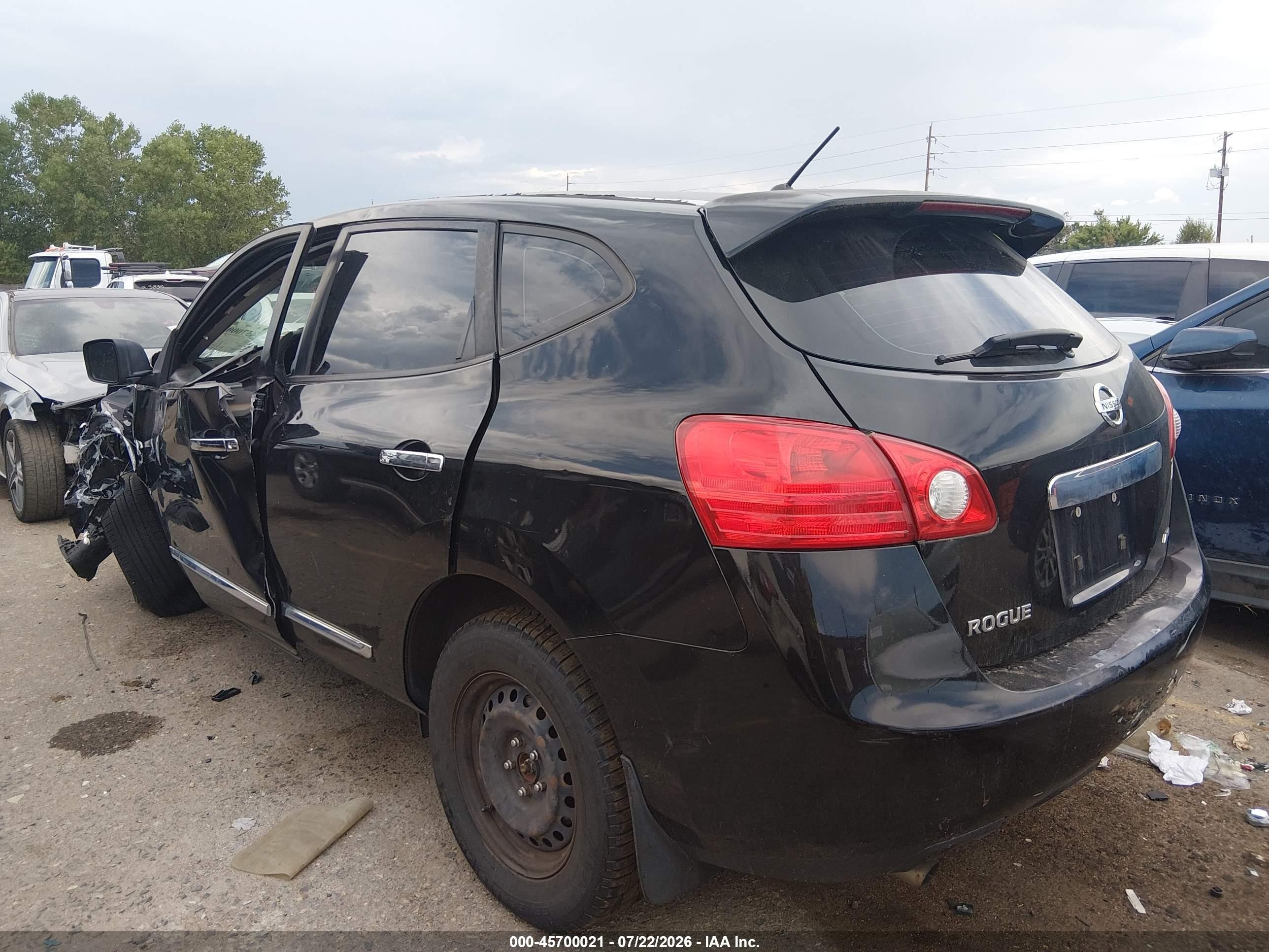 2012 Nissan Rogue S Black vin: JN8AS5MV8CW415347