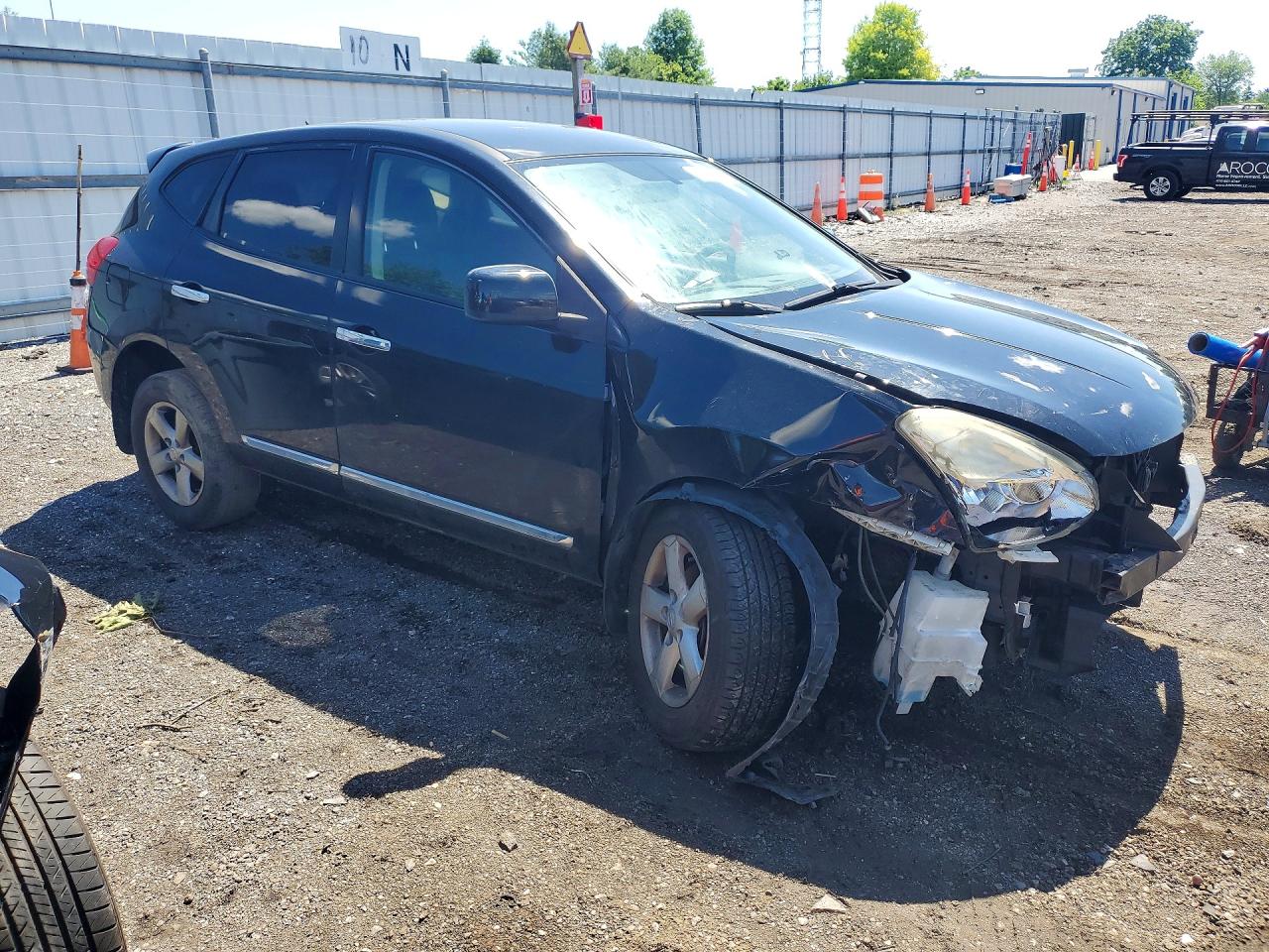 2013 Nissan Rogue S Black vin: JN8AS5MV8DW137907