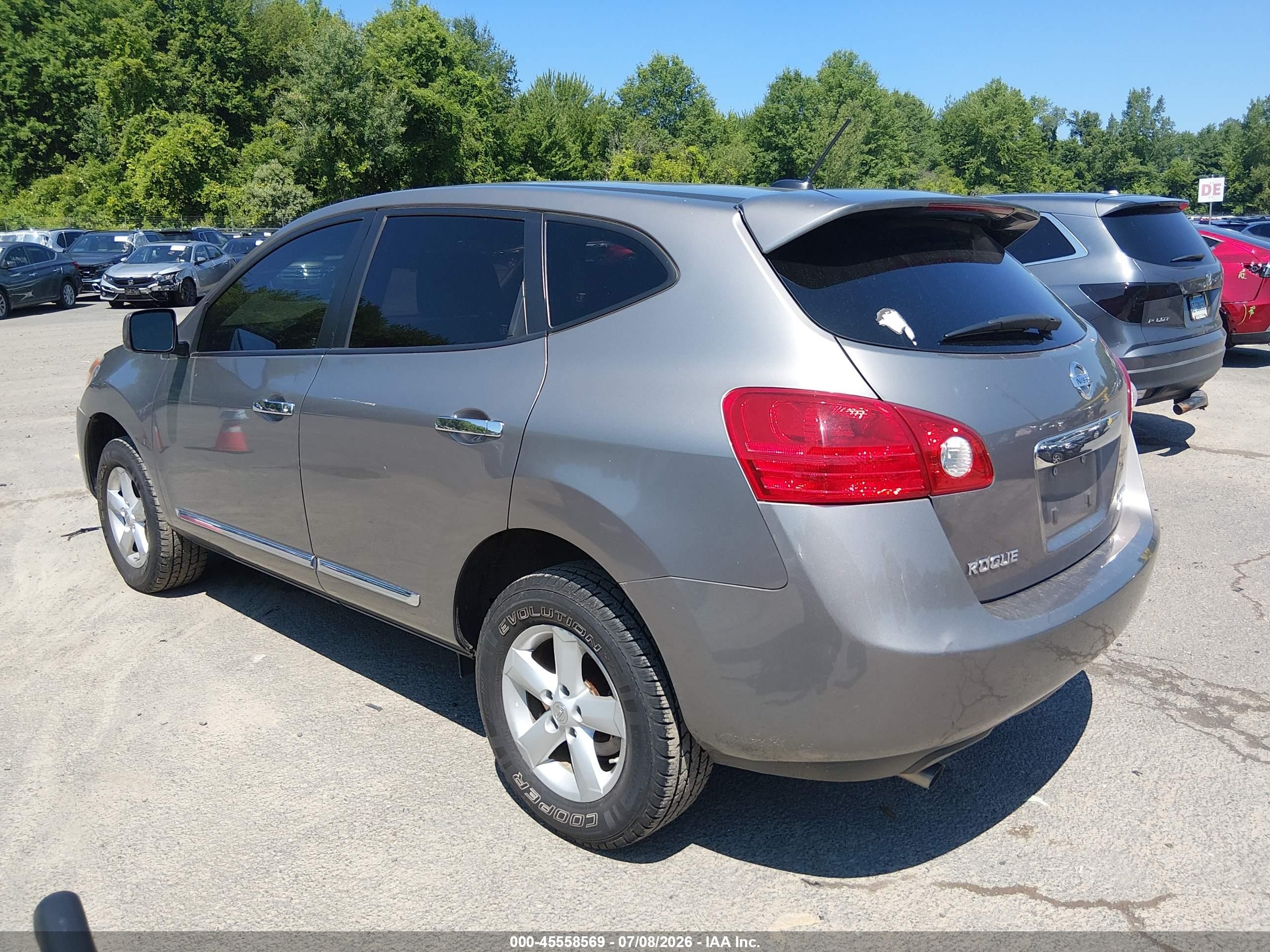 2013 Nissan Rogue S Gray vin: JN8AS5MV8DW139091