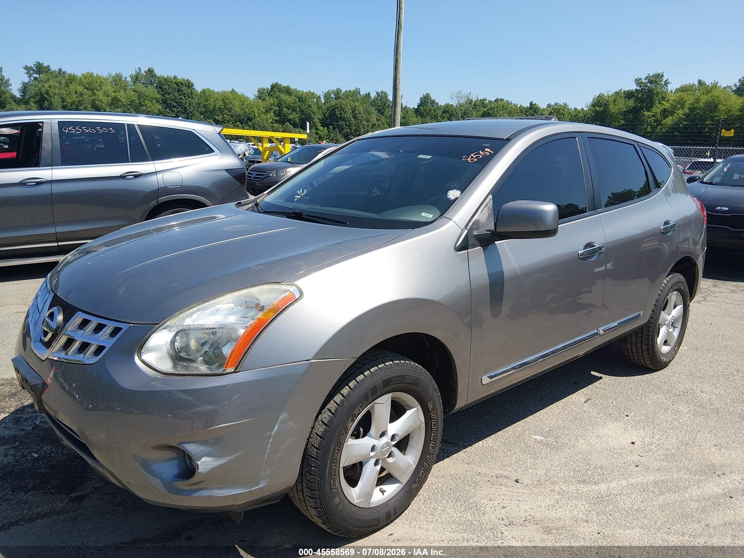 2013 Nissan Rogue S Gray vin: JN8AS5MV8DW139091