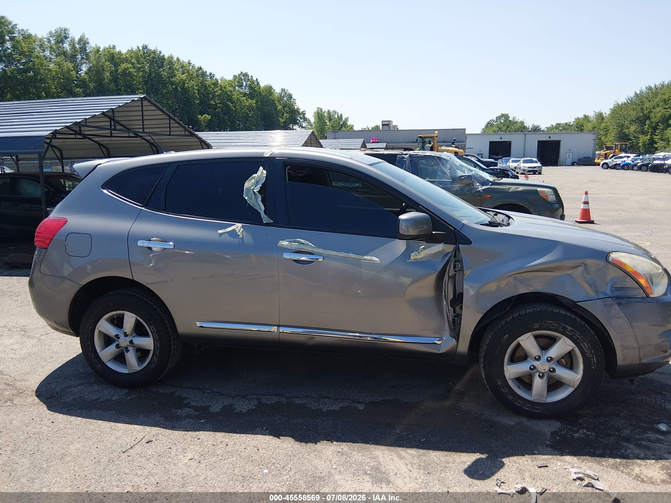 2013 Nissan Rogue S Gray vin: JN8AS5MV8DW139091
