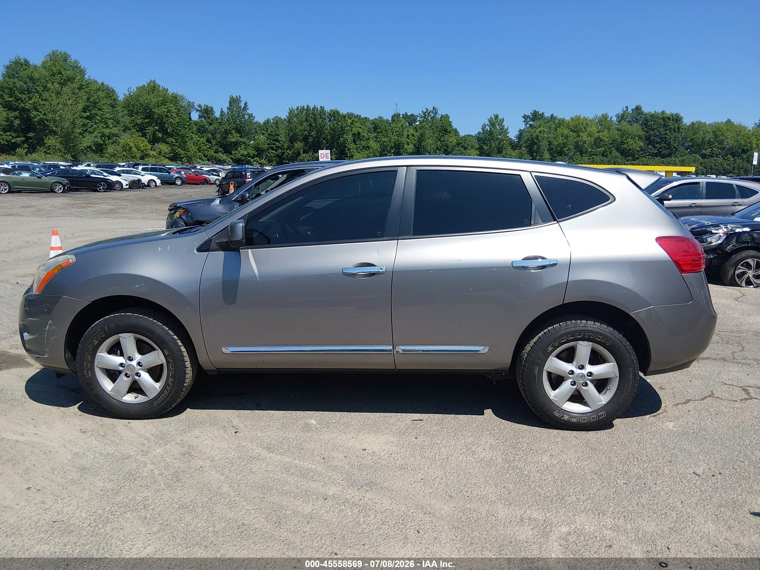2013 Nissan Rogue S Gray vin: JN8AS5MV8DW139091