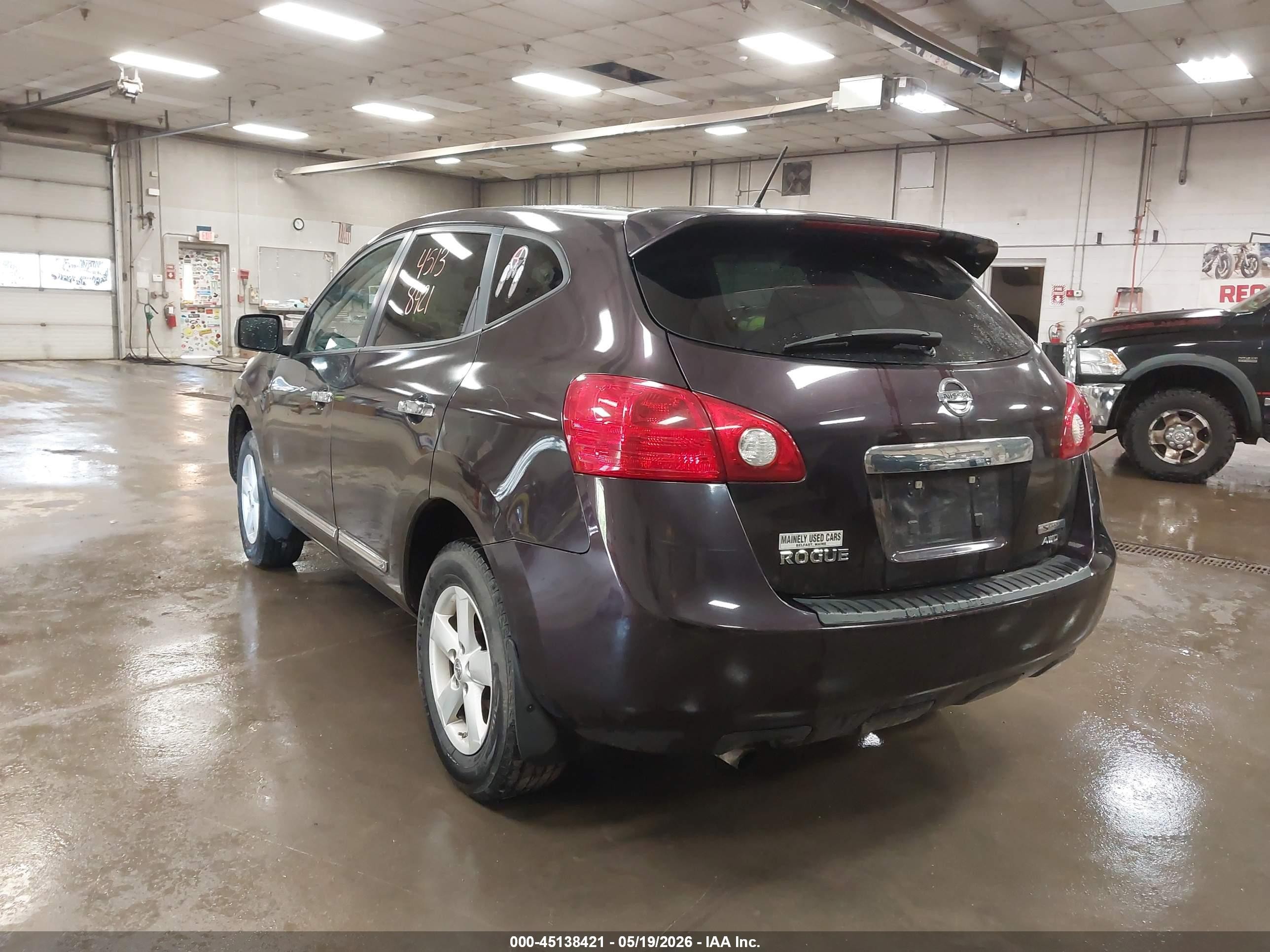 2013 Nissan Rogue S Maroon vin: JN8AS5MV8DW140841