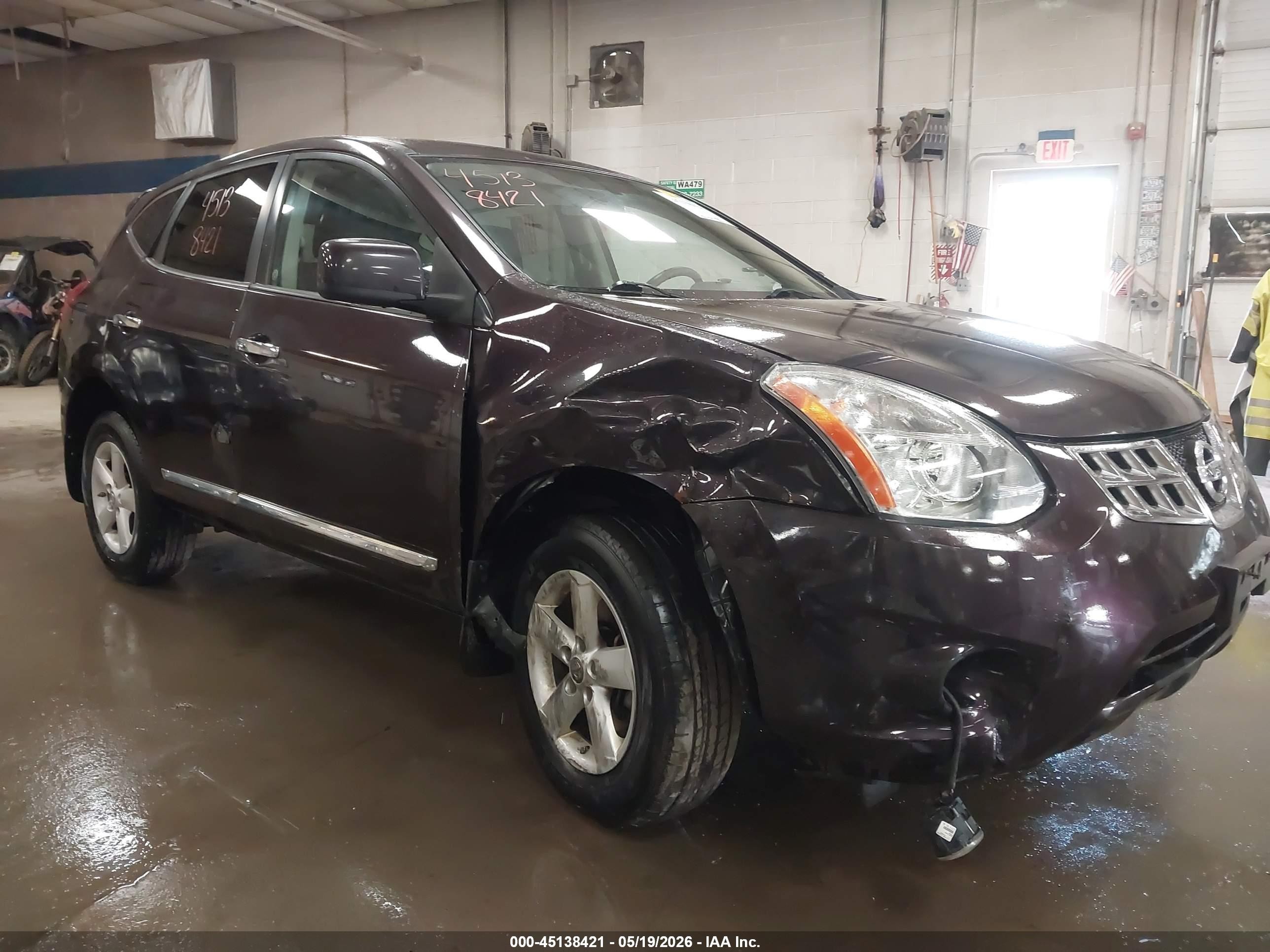 2013 Nissan Rogue S Maroon vin: JN8AS5MV8DW140841