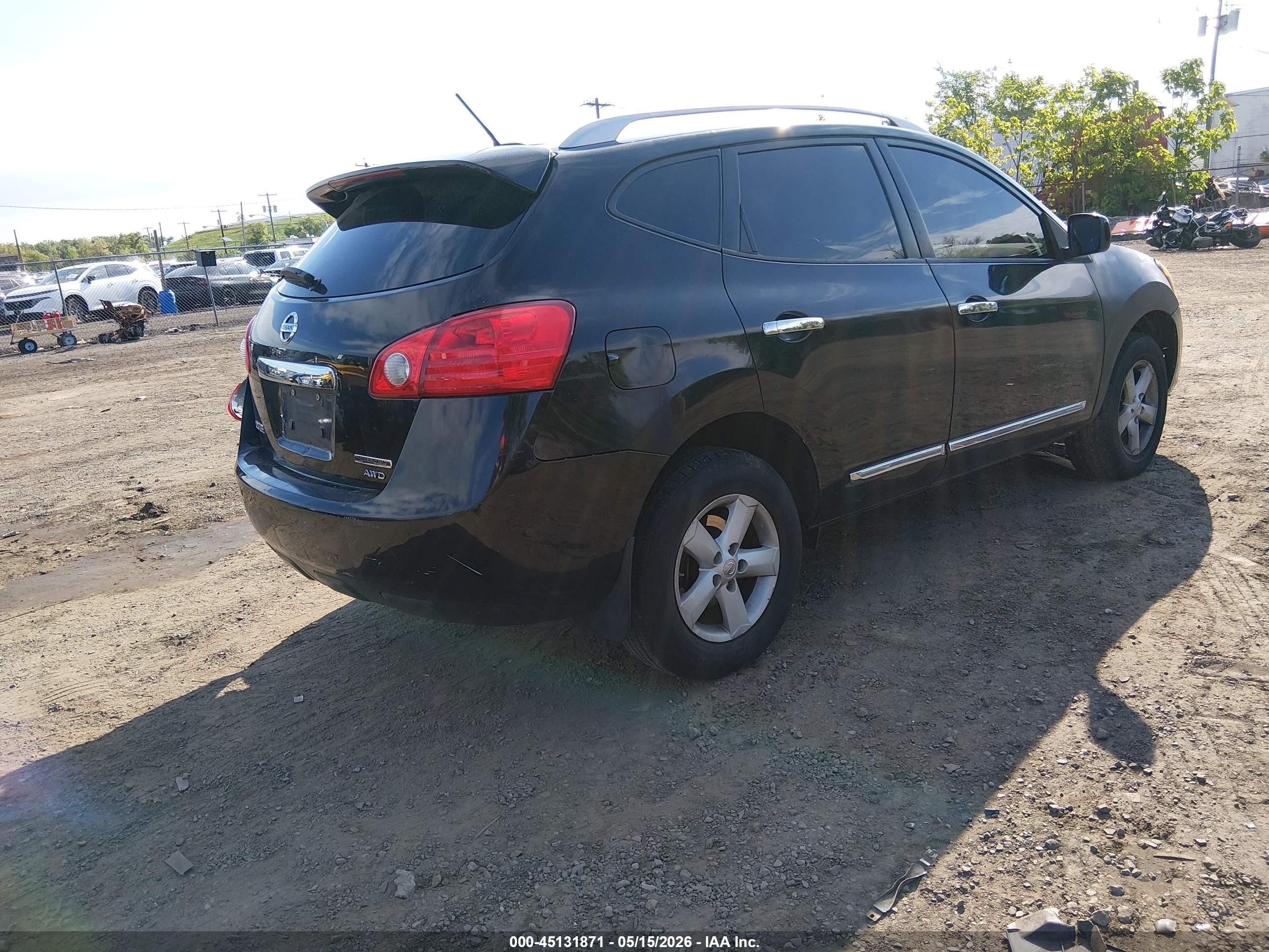 2013 Nissan Rogue S Black vin: JN8AS5MV8DW611841