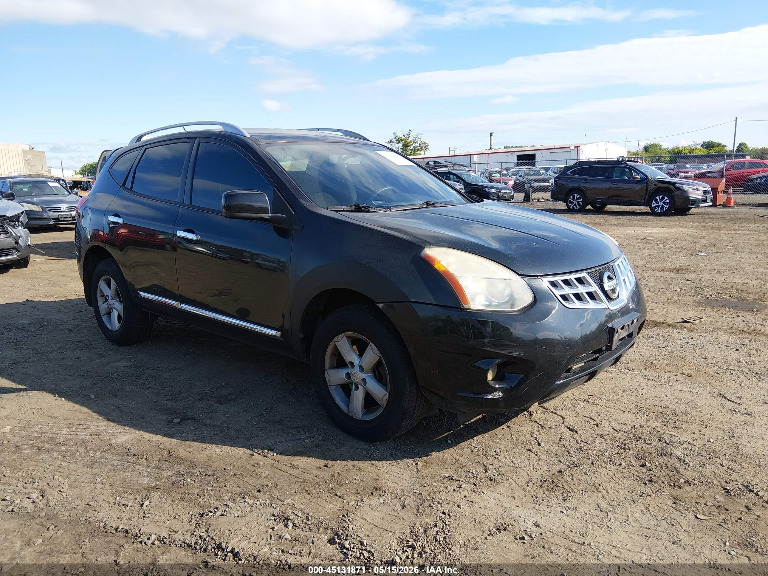 2013 Nissan Rogue S Black vin: JN8AS5MV8DW611841
