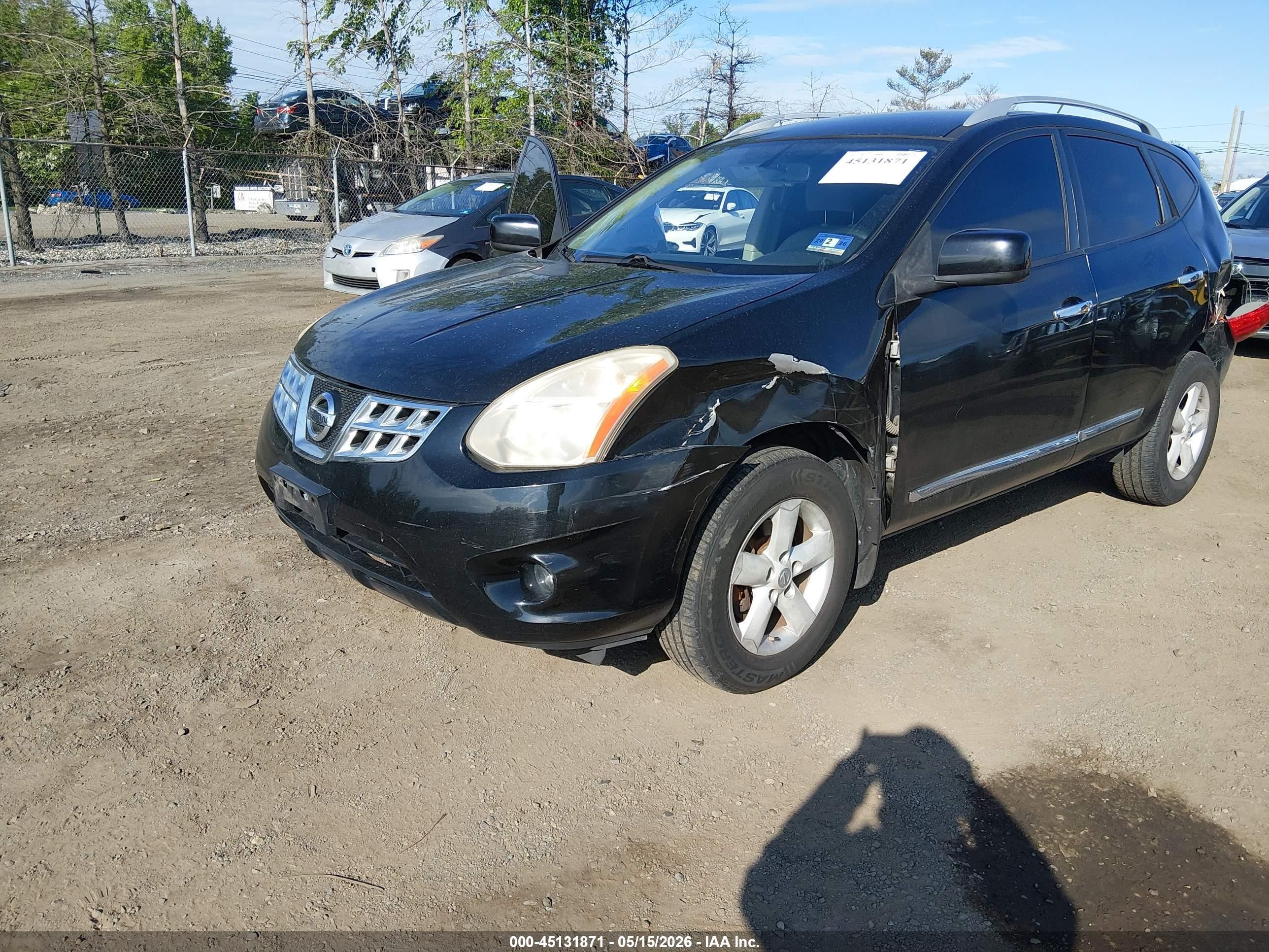 2013 Nissan Rogue S Black vin: JN8AS5MV8DW611841