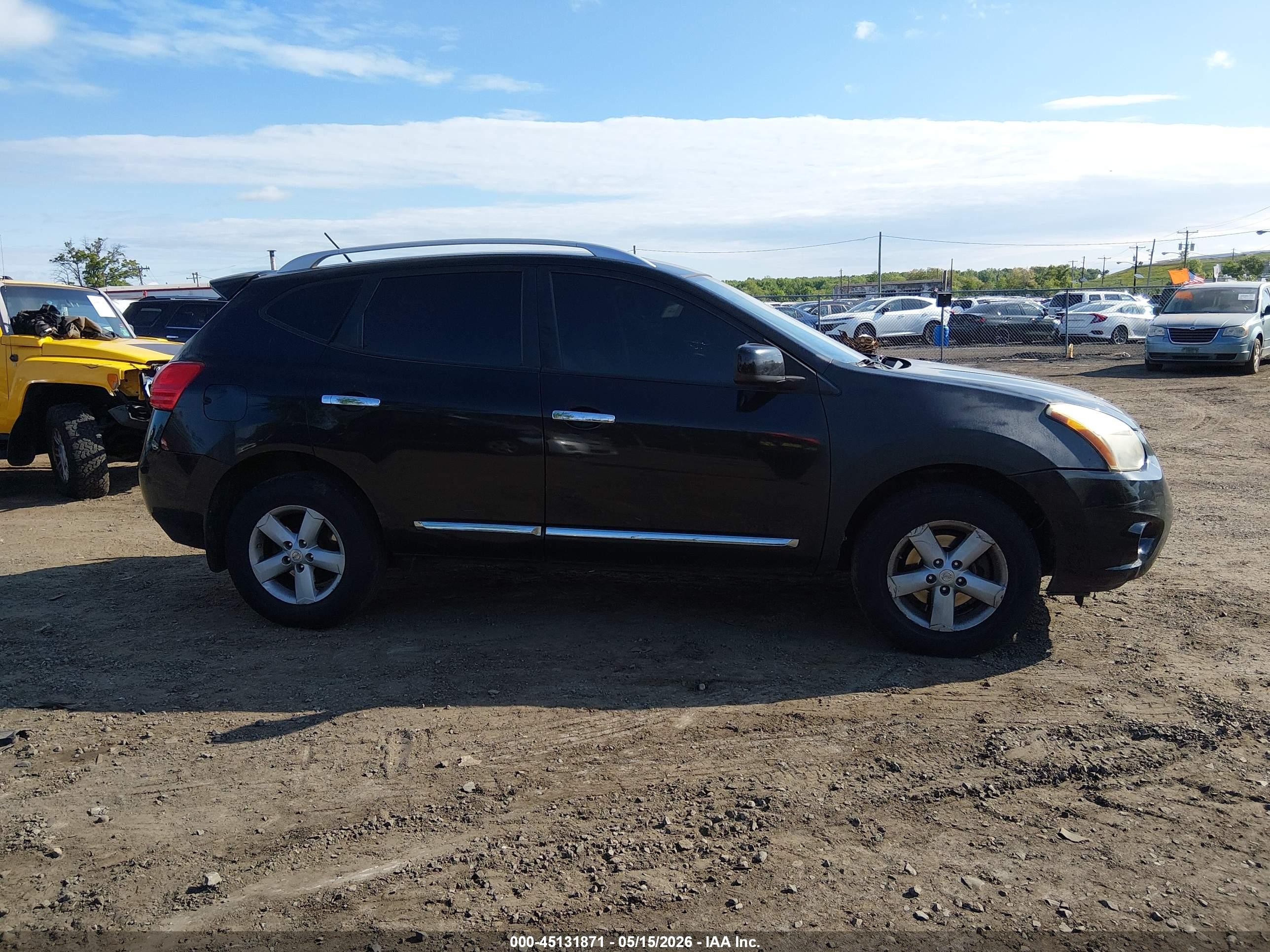 2013 Nissan Rogue S Black vin: JN8AS5MV8DW611841