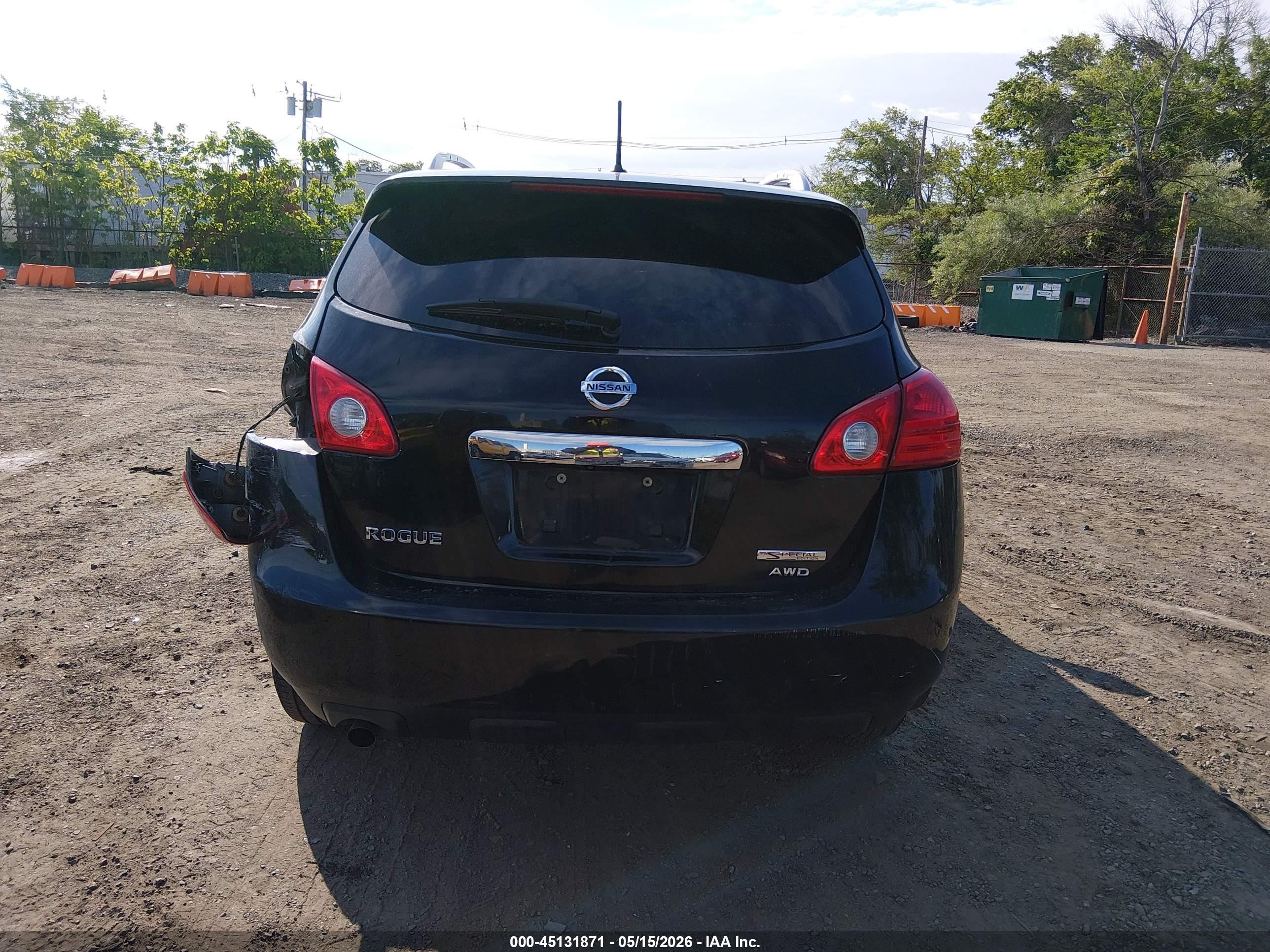 2013 Nissan Rogue S Black vin: JN8AS5MV8DW611841