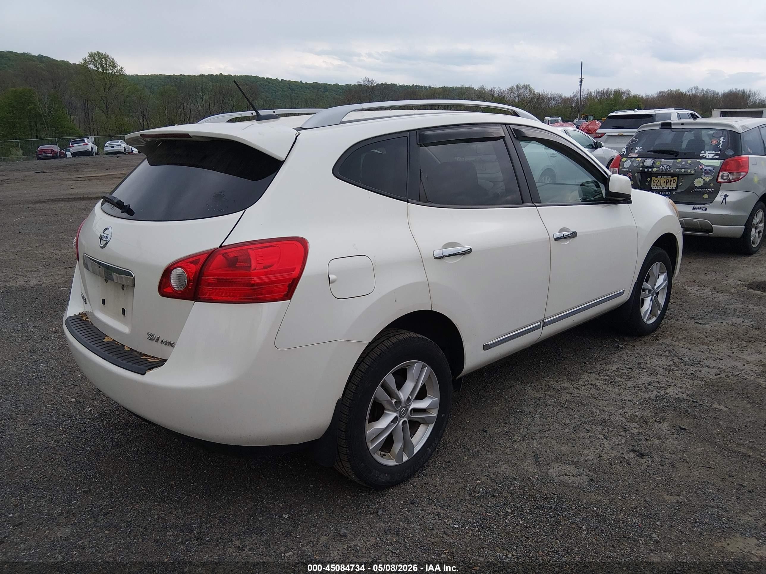 2013 Nissan Rogue Sv White vin: JN8AS5MV8DW612343
