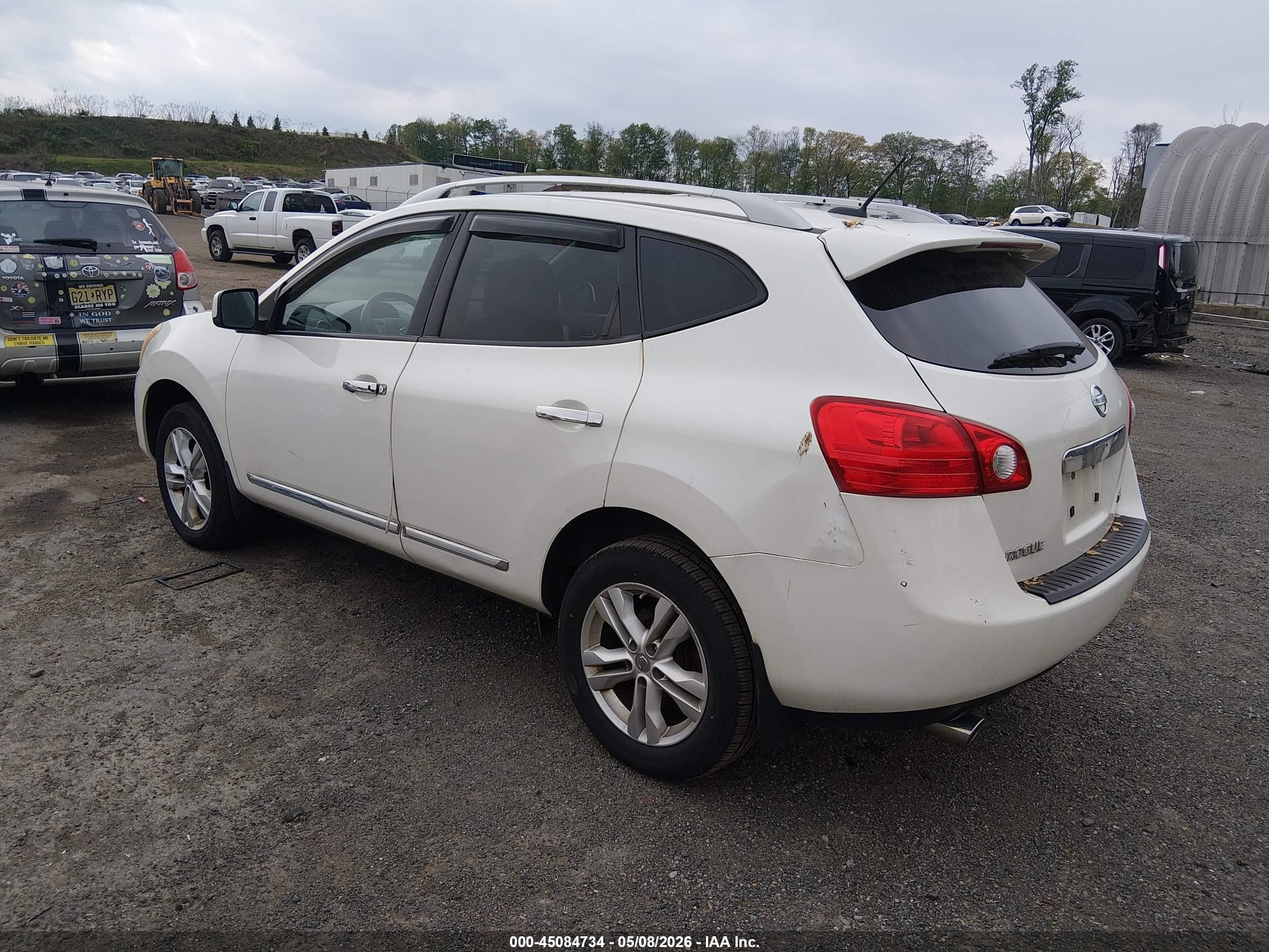 2013 Nissan Rogue Sv White vin: JN8AS5MV8DW612343
