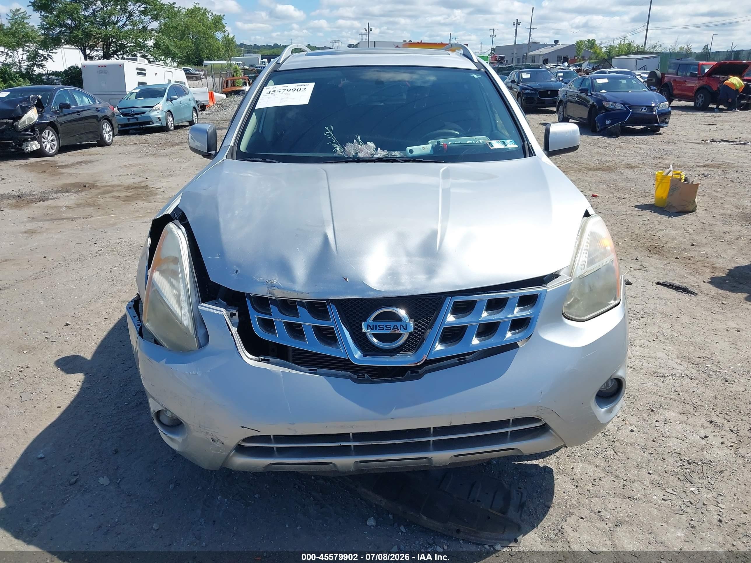 2013 Nissan Rogue Sv Silver vin: JN8AS5MV8DW617414