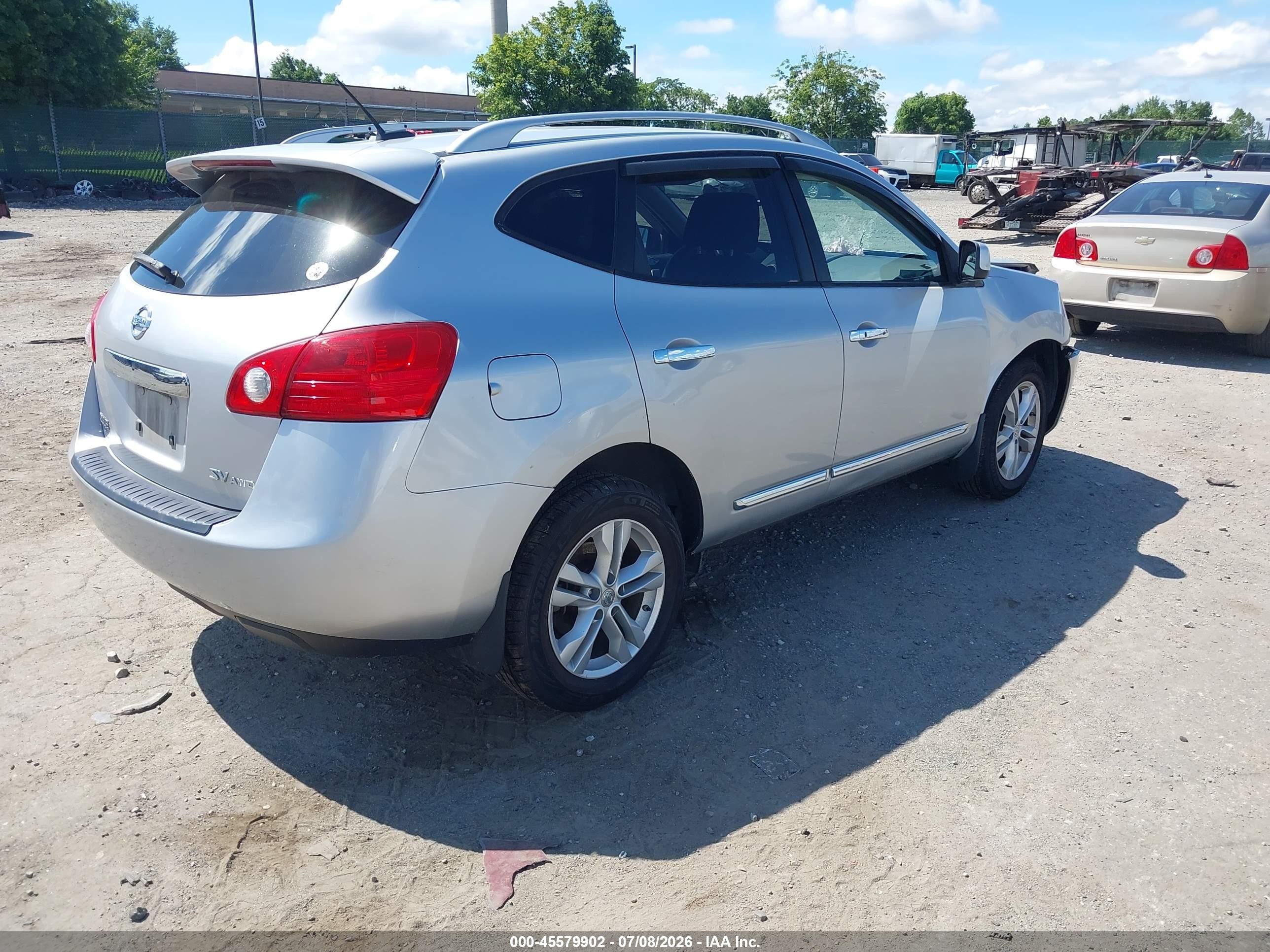2013 Nissan Rogue Sv Silver vin: JN8AS5MV8DW617414