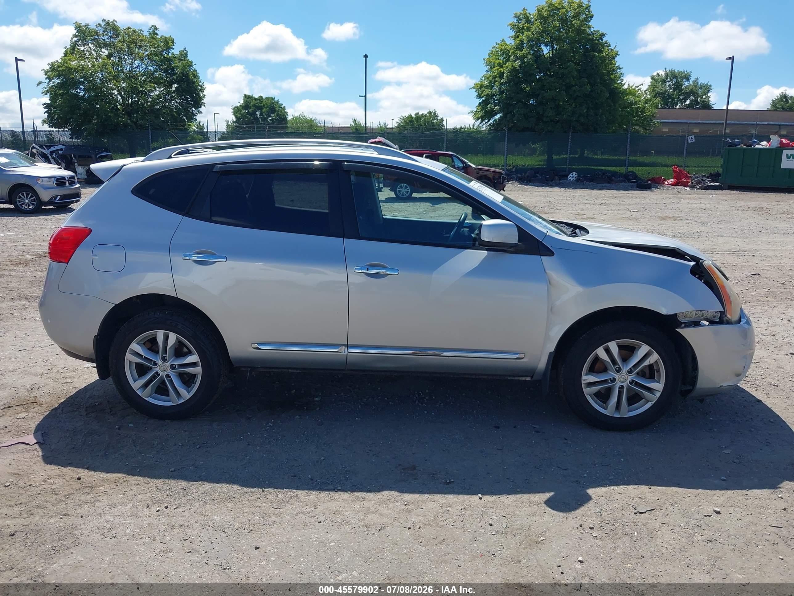 2013 Nissan Rogue Sv Silver vin: JN8AS5MV8DW617414
