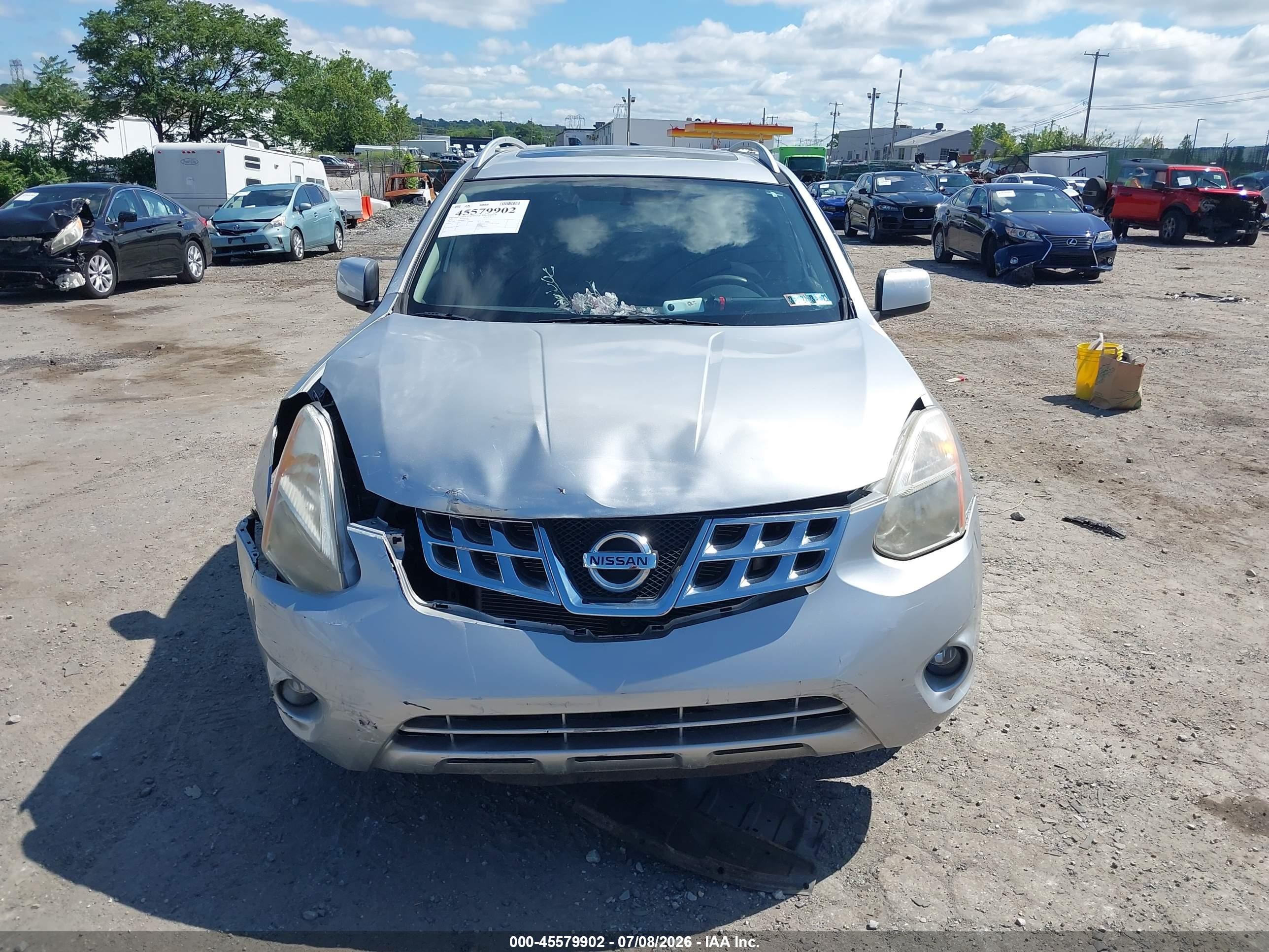 2013 Nissan Rogue Sv Silver vin: JN8AS5MV8DW617414