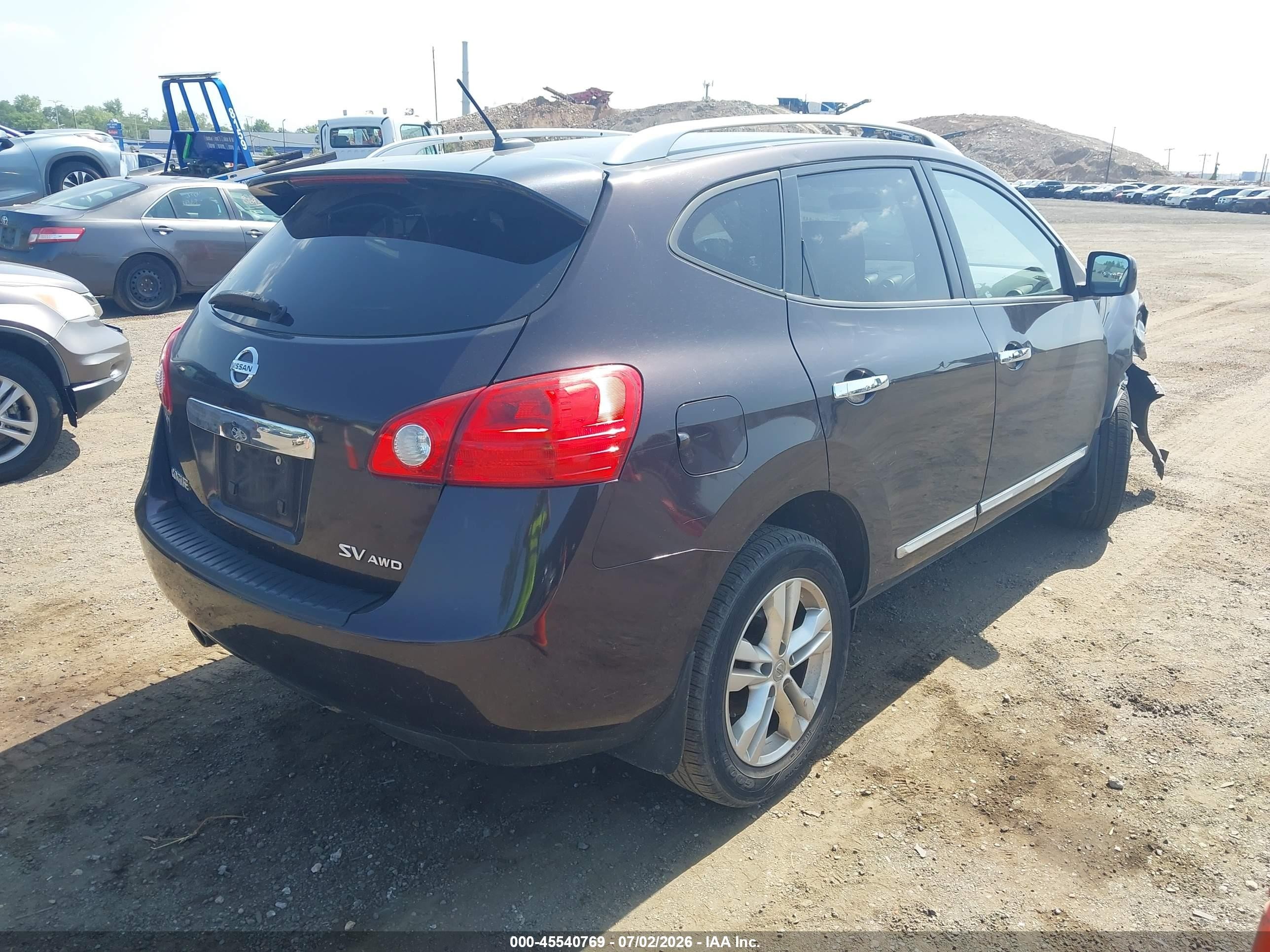 2013 Nissan Rogue Sv Dark Brown vin: JN8AS5MV8DW624783