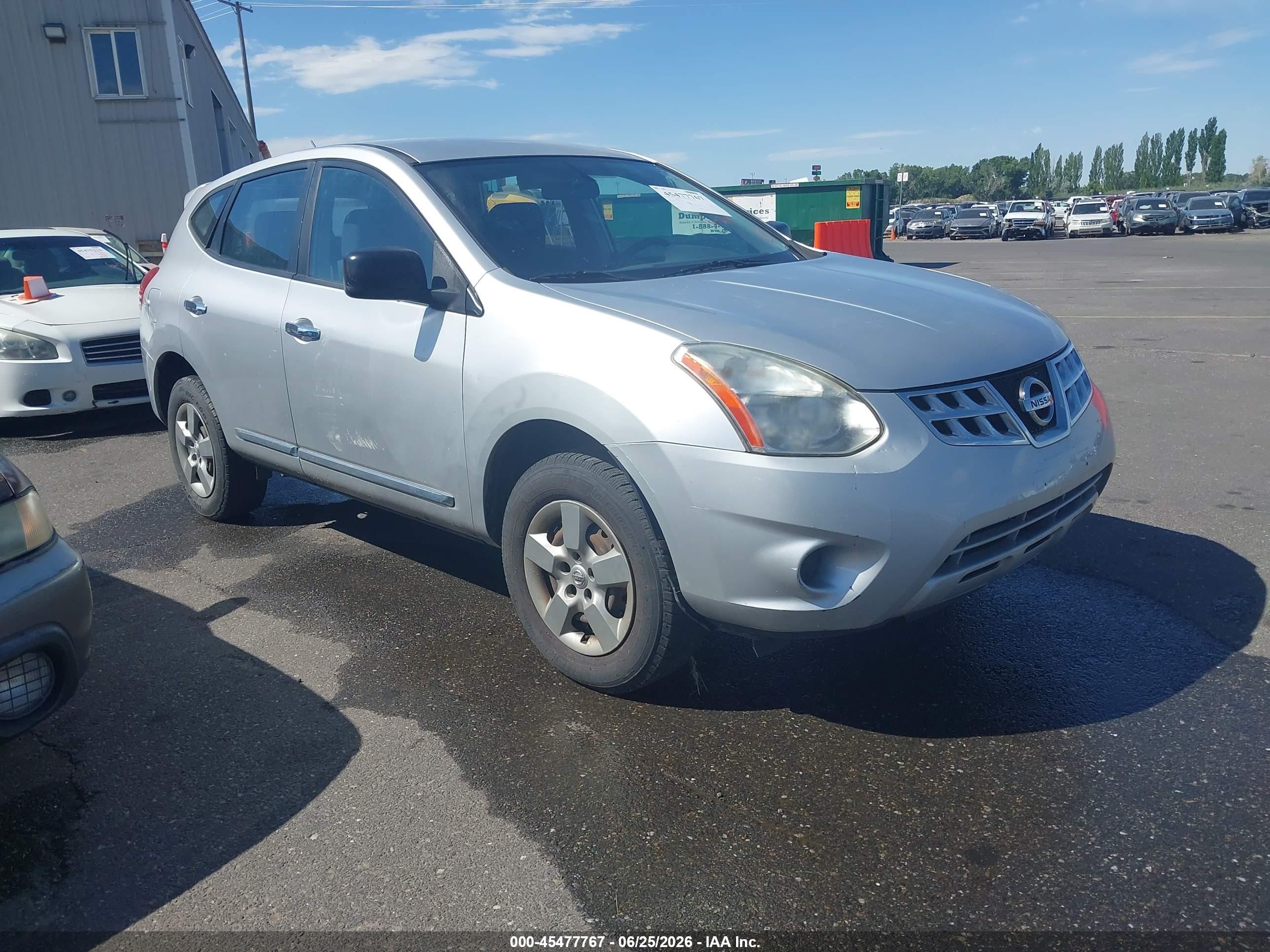 2013 Nissan Rogue S Silver vin: JN8AS5MV8DW638358