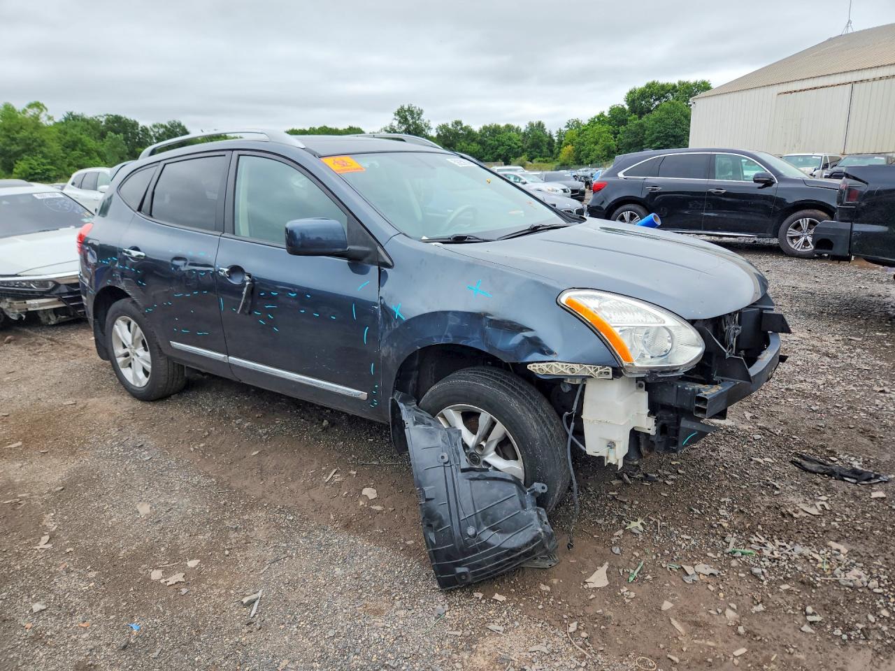 2013 Nissan Rogue S Blue vin: JN8AS5MV8DW643107