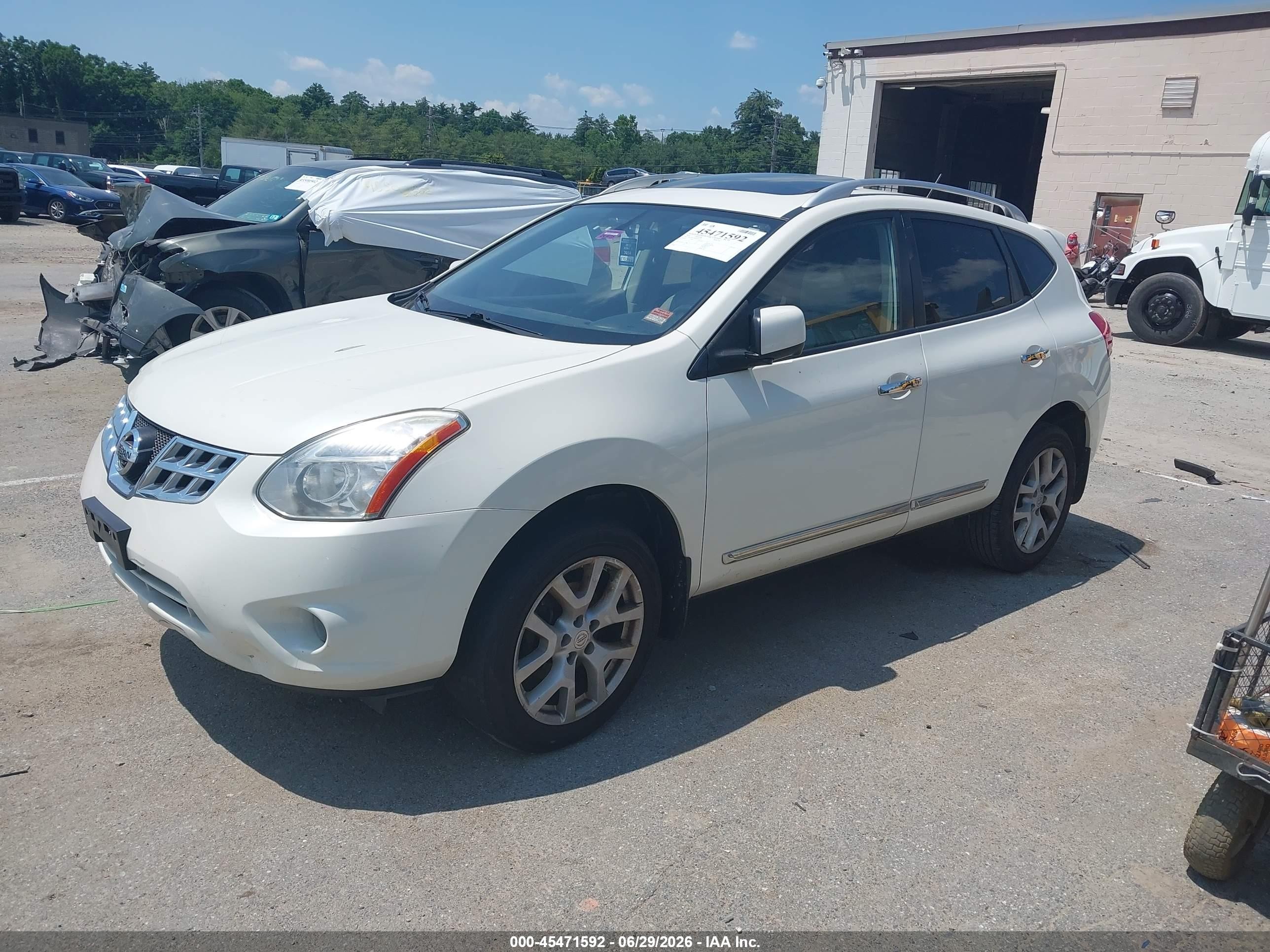 2013 Nissan Rogue Sv W/sl Pkg White vin: JN8AS5MV8DW653359