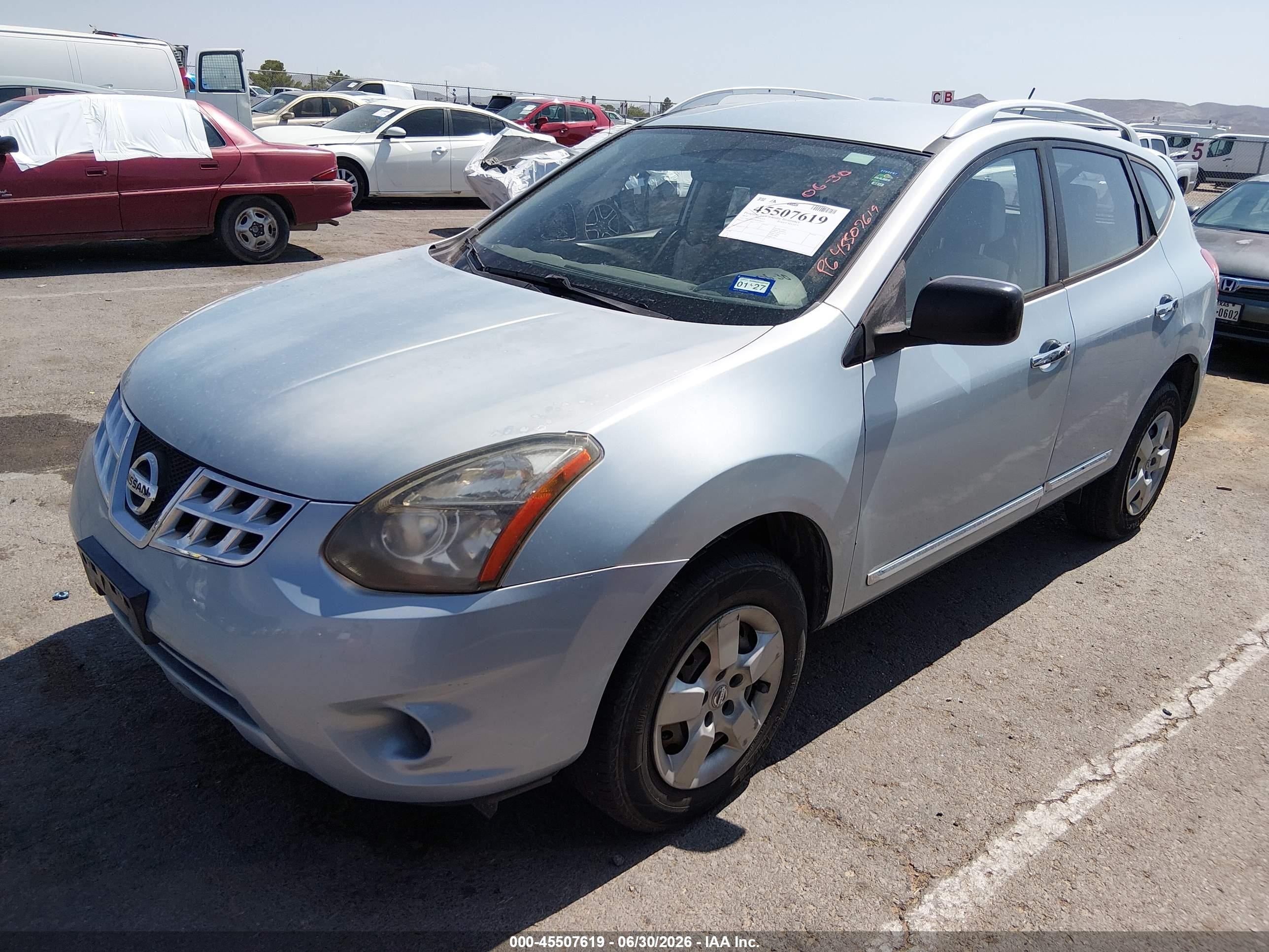 2014 Nissan Rogue Select S Light Blue vin: JN8AS5MV8EW204555