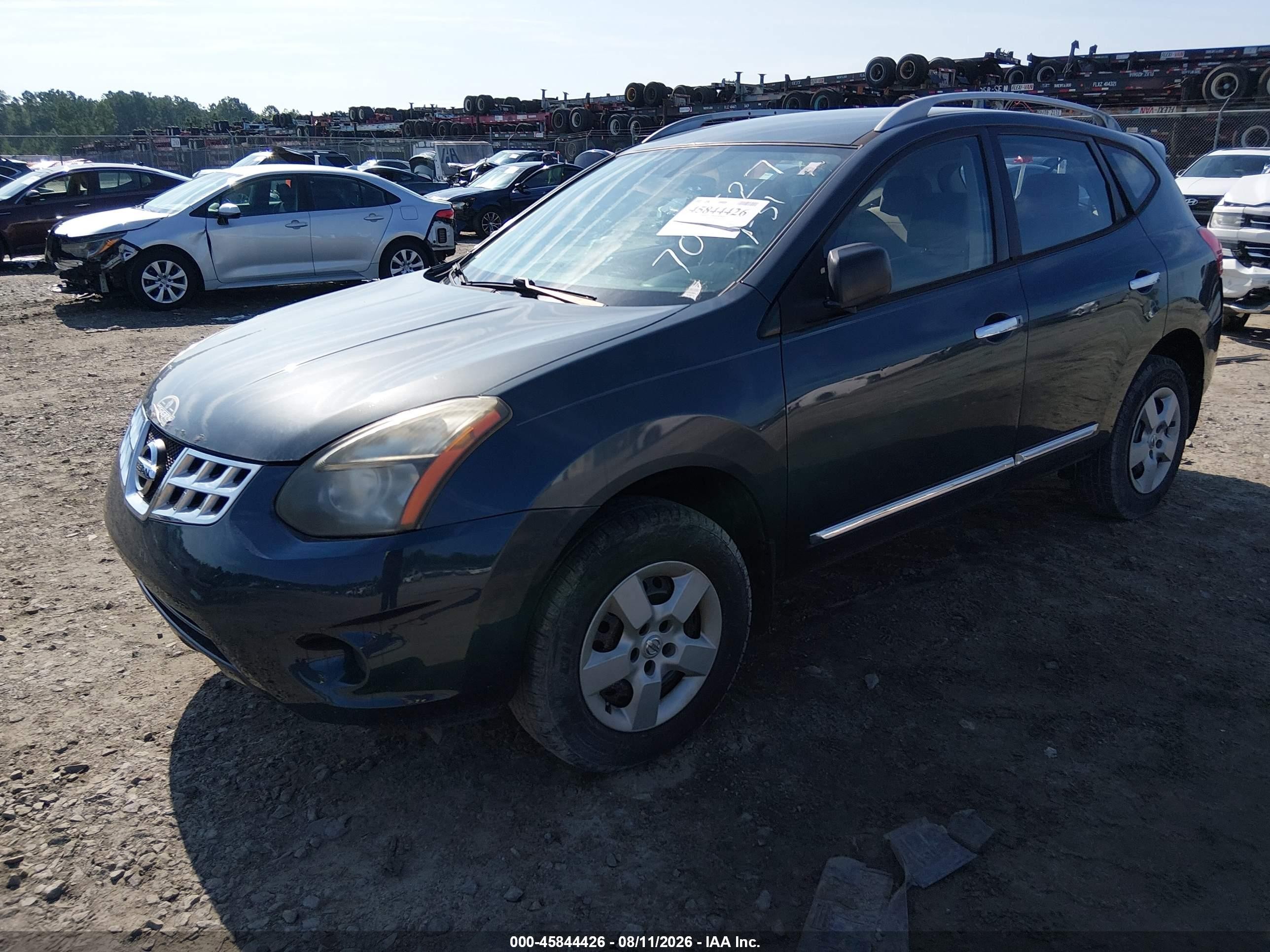 2014 Nissan Rogue Select S Серый vin: JN8AS5MV8EW709527