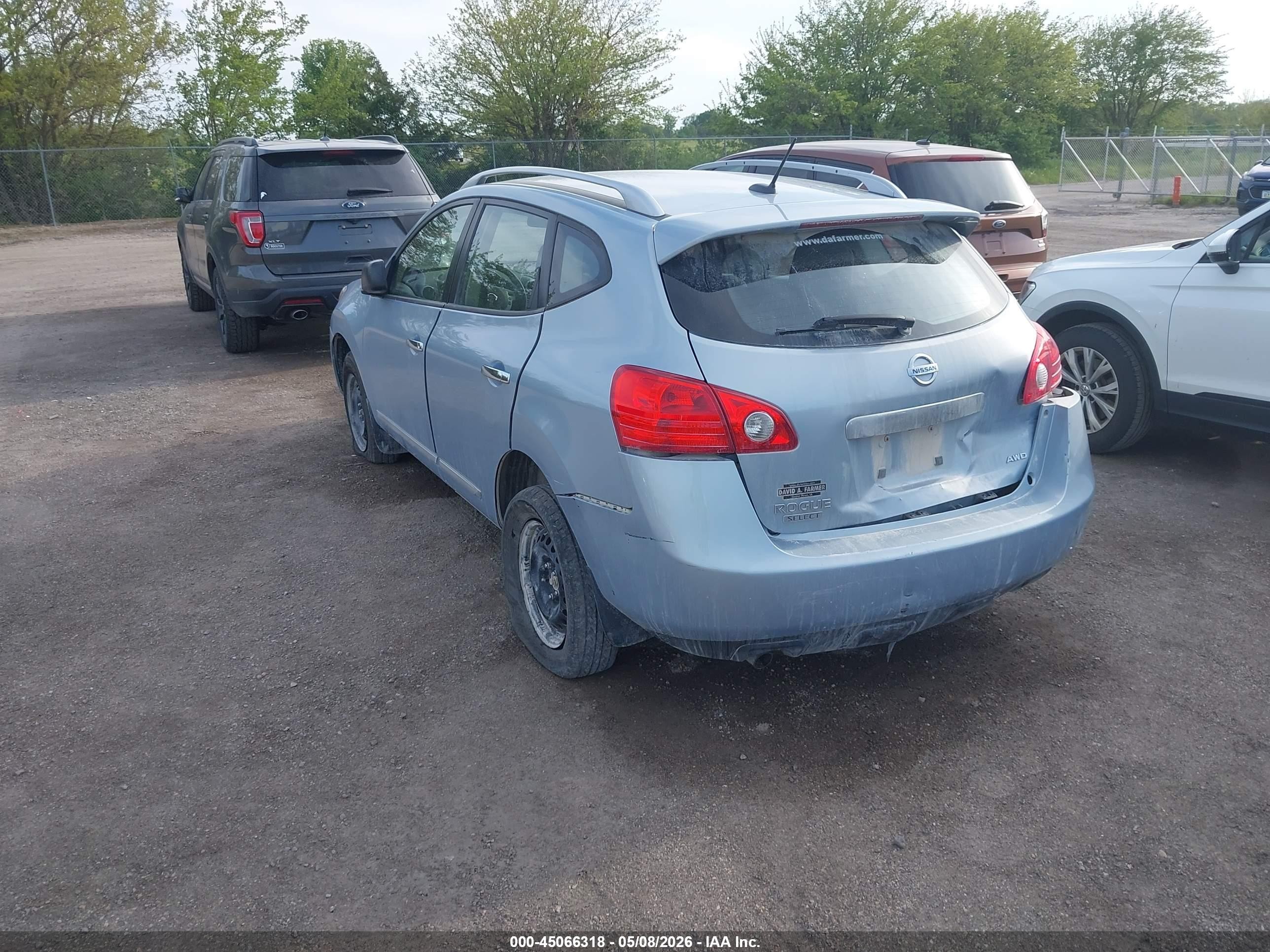 2015 Nissan Rogue Select S Light Blue vin: JN8AS5MV8FW259329
