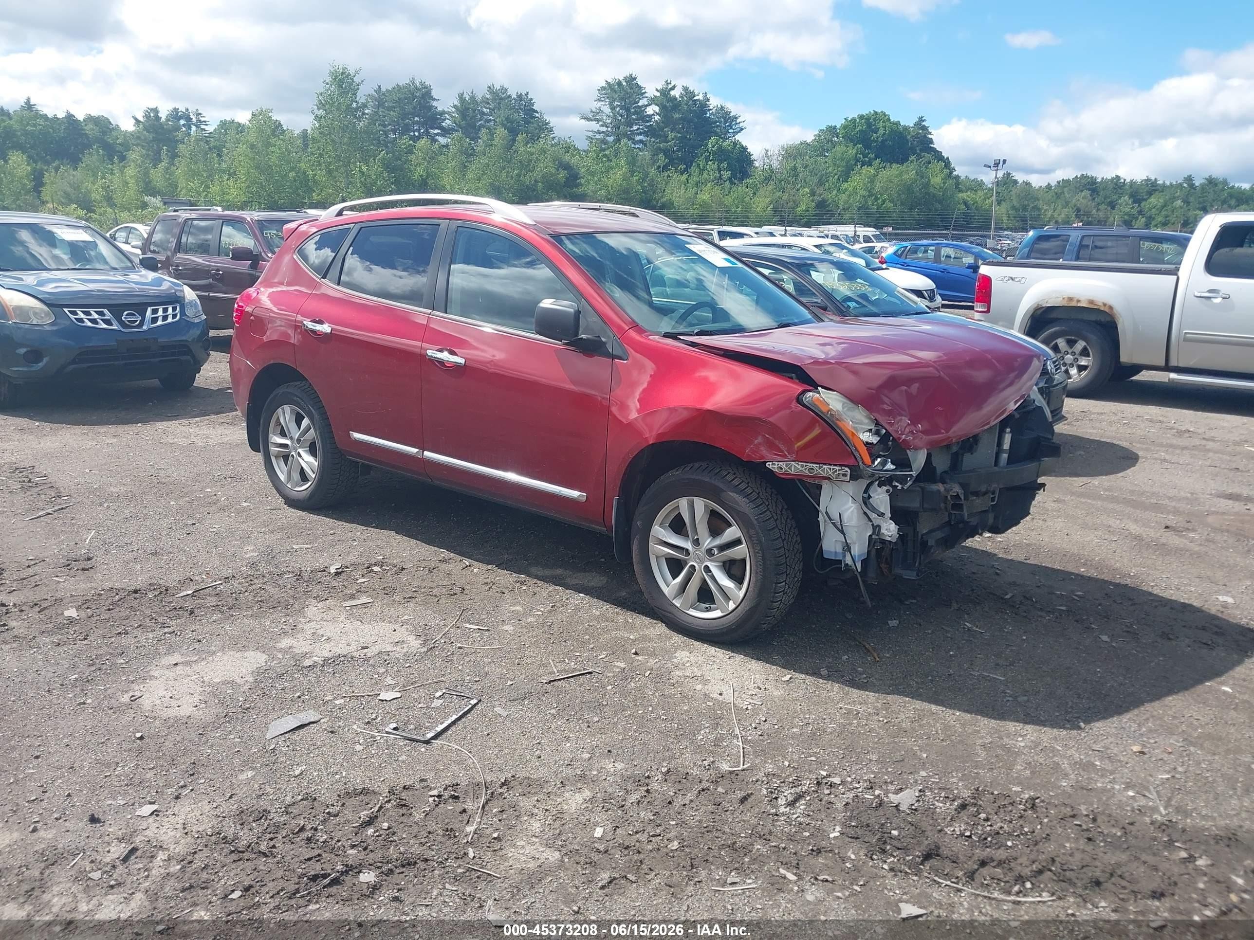 2015 Nissan Rogue Select S Red vin: JN8AS5MV8FW770538