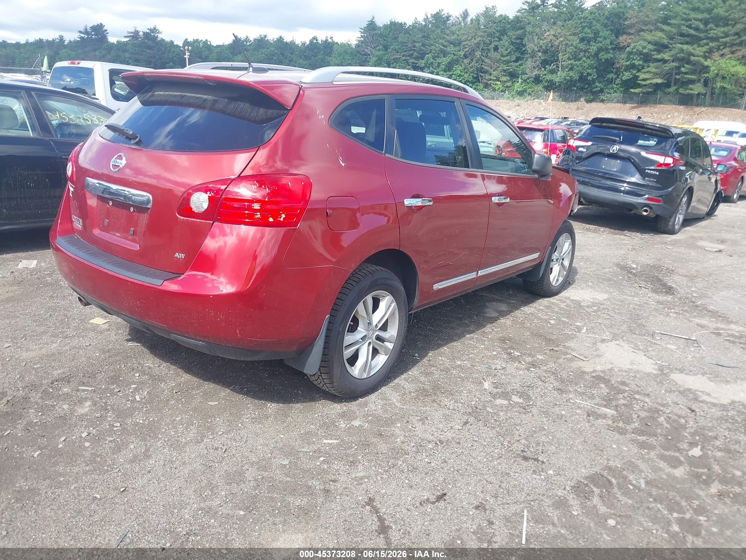 2015 Nissan Rogue Select S Red vin: JN8AS5MV8FW770538