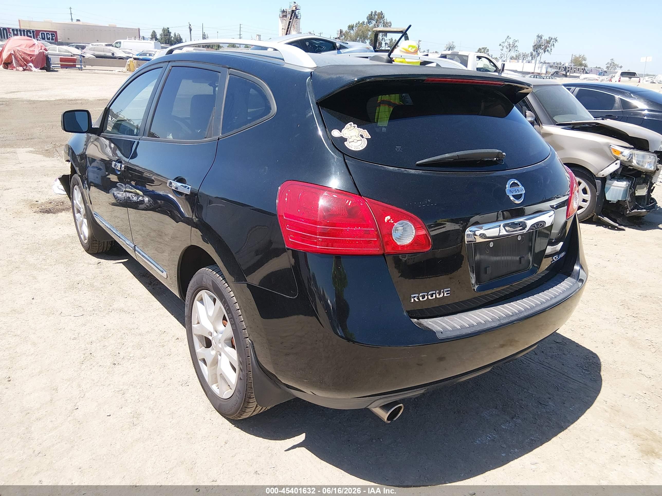 2011 Nissan Rogue Sv Черный vin: JN8AS5MV9BW256613